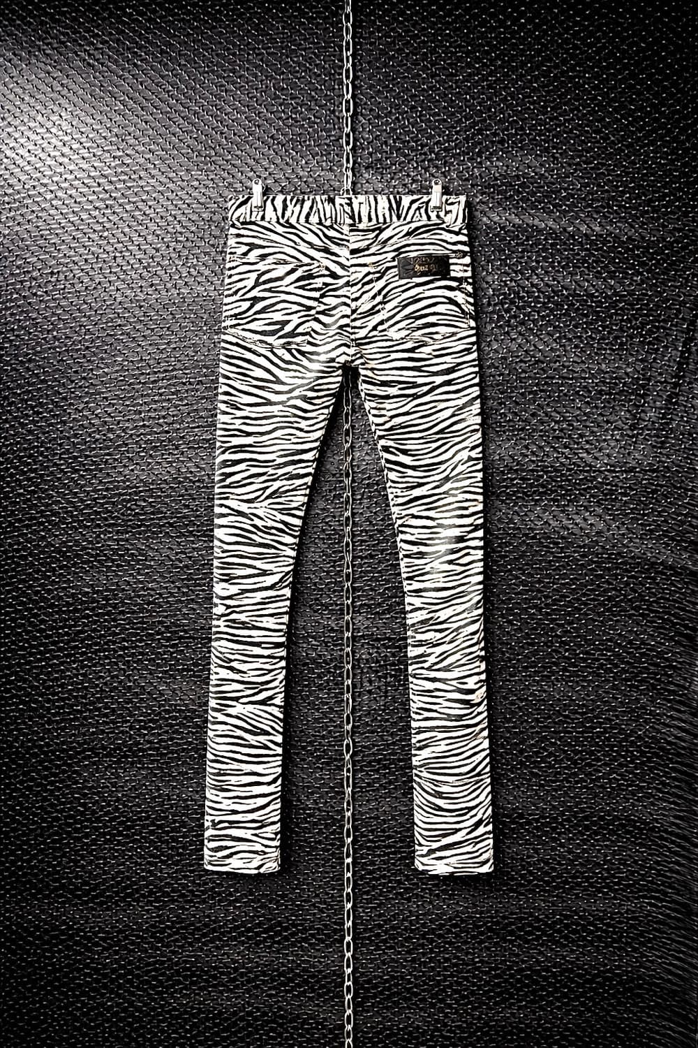 April 77 지브라 패턴 슬림팬츠 상품이미지2