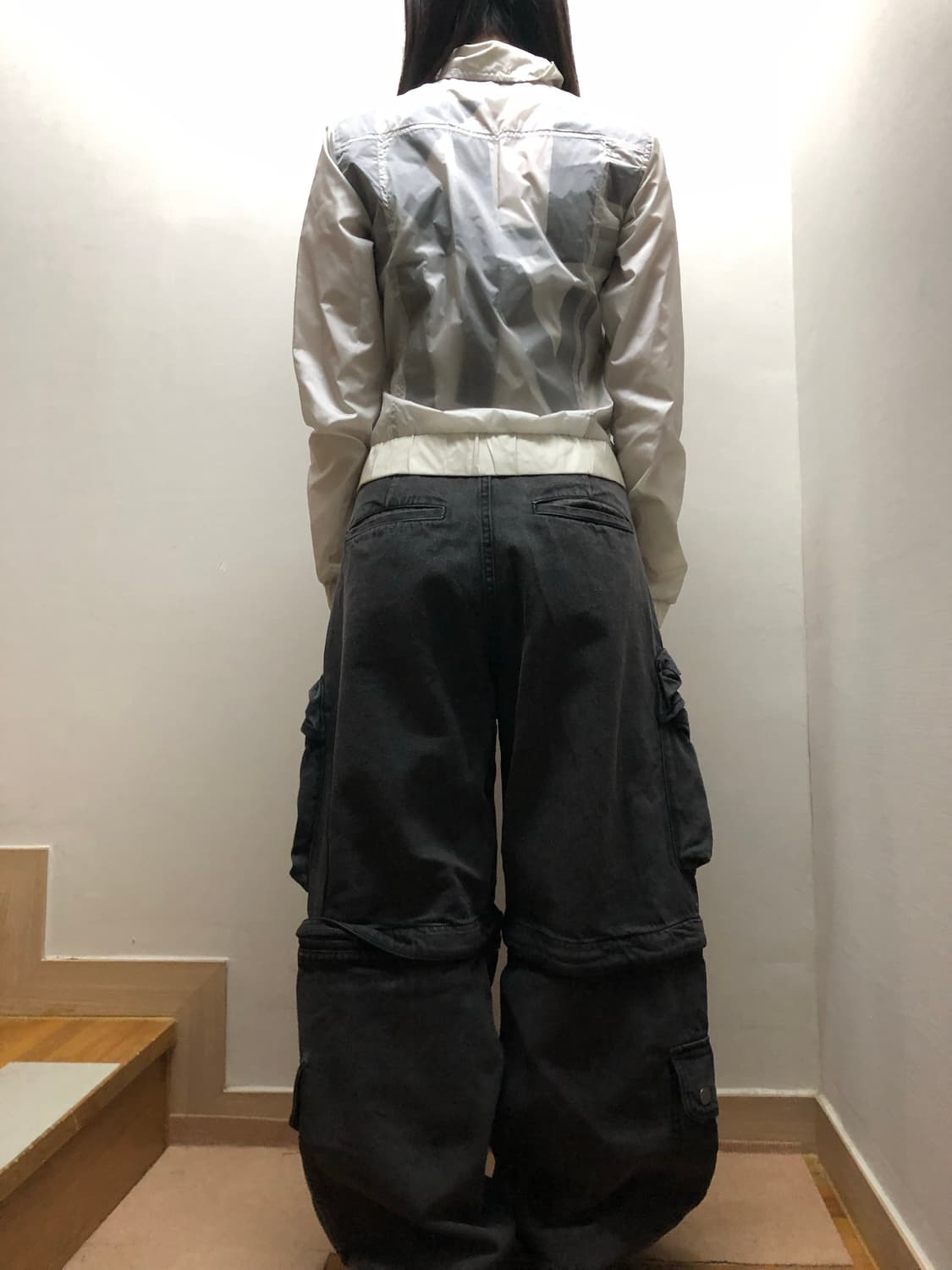 빈티지 블랙 데님 카고 팬츠 상품이미지8