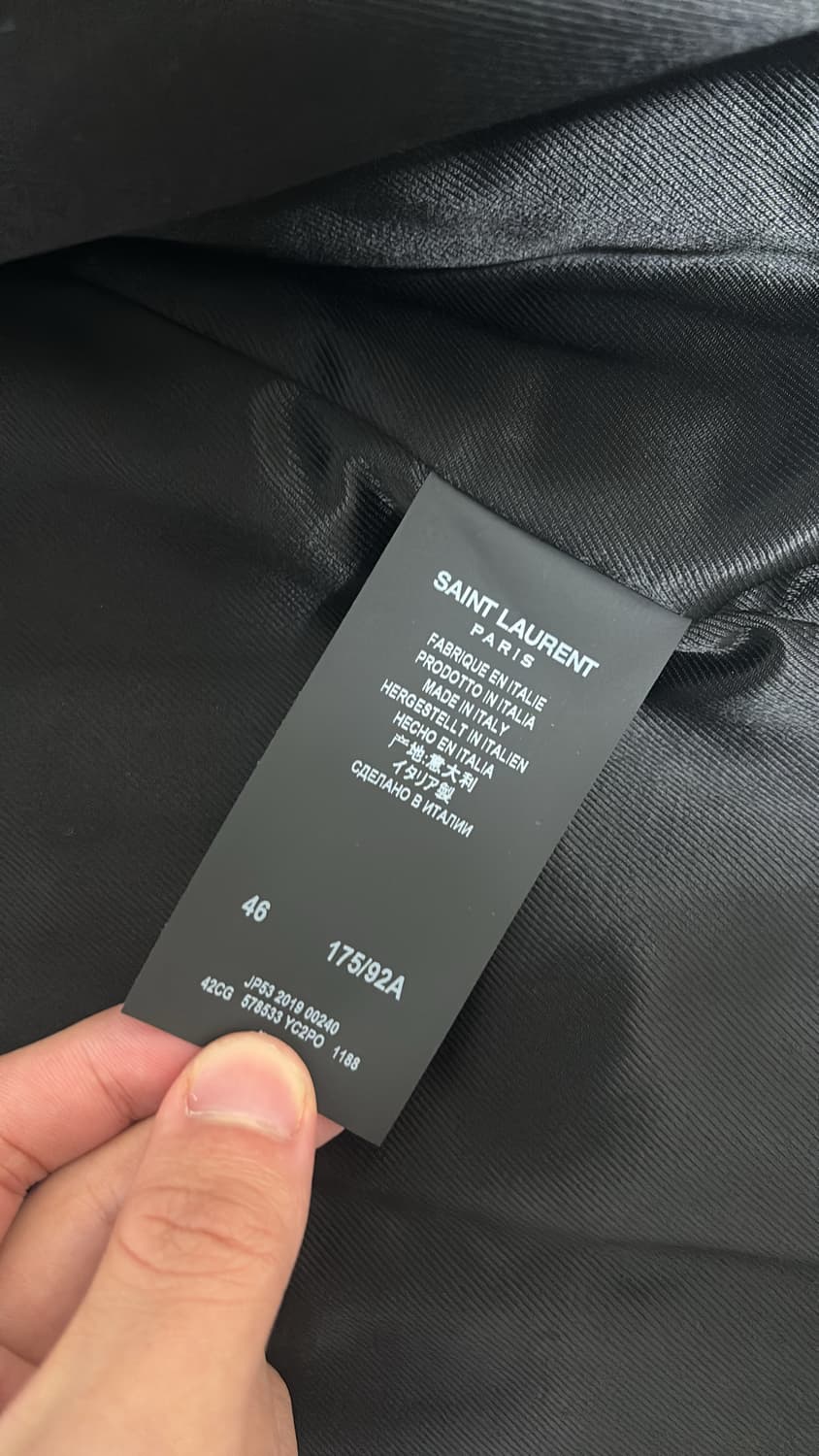 생로랑 L01 17fw 더블라이더 램스킨 레더자켓 스터드 46사이즈 상품이미지5