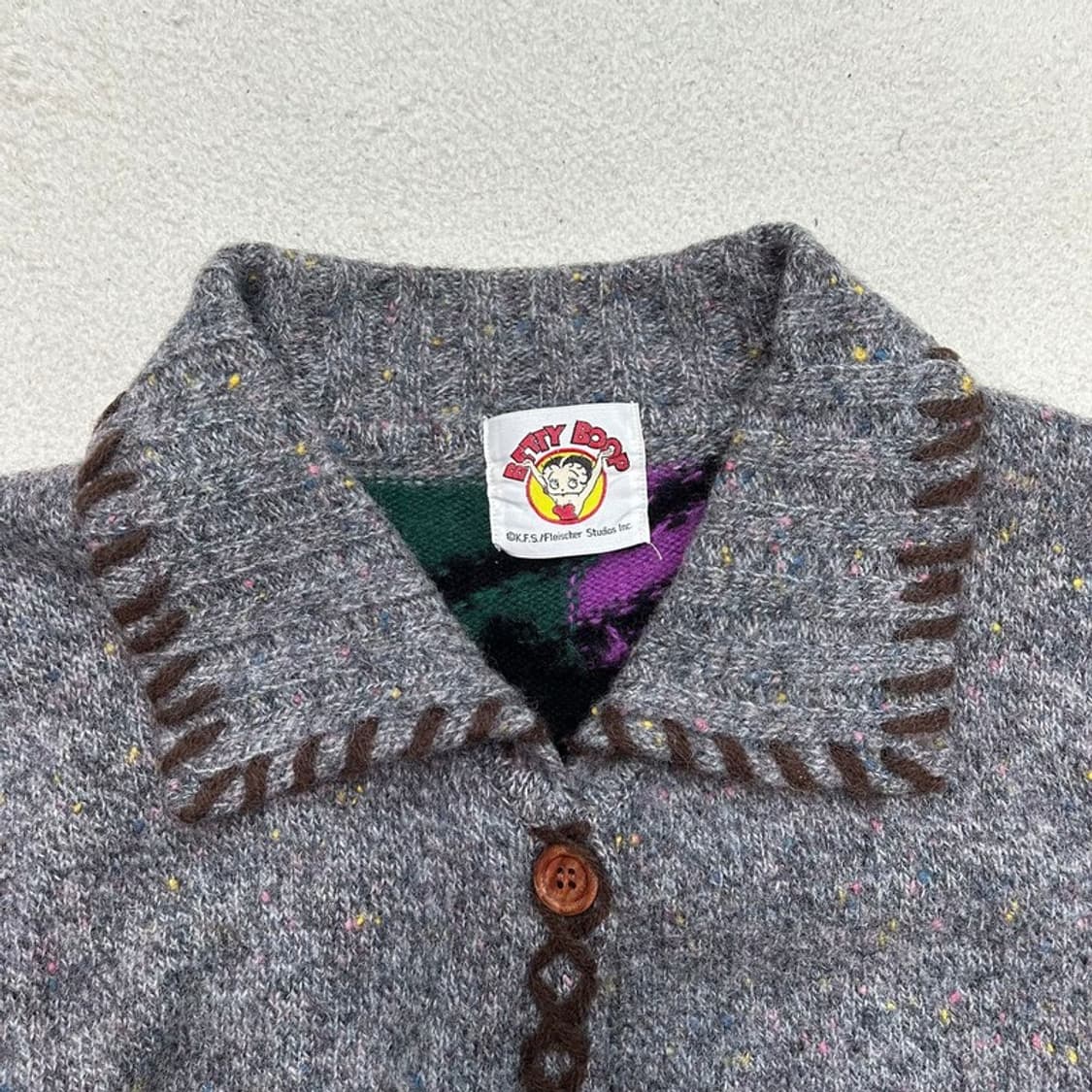 베티붑 울 100 니트 코트 M 상품이미지3