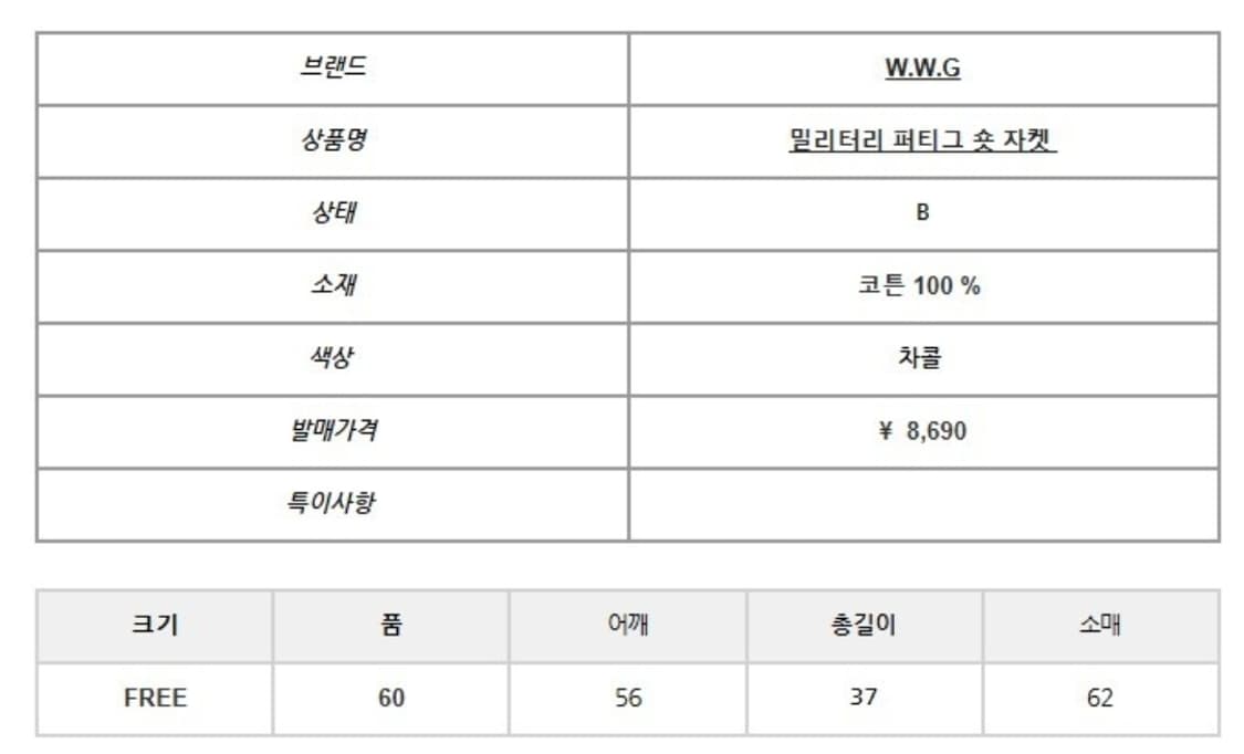 밀리터리 퍼티그 숏 자켓 상품이미지2