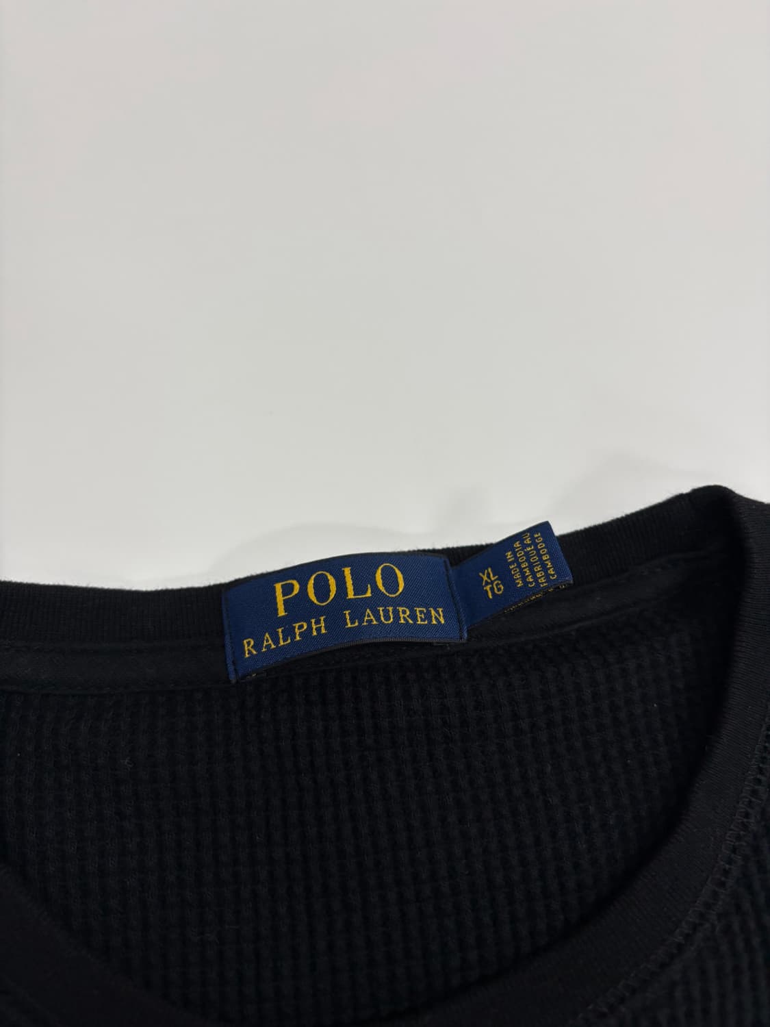 폴로 랄프로렌 블랙 와플 니트 슬리브(XL) 상품이미지4