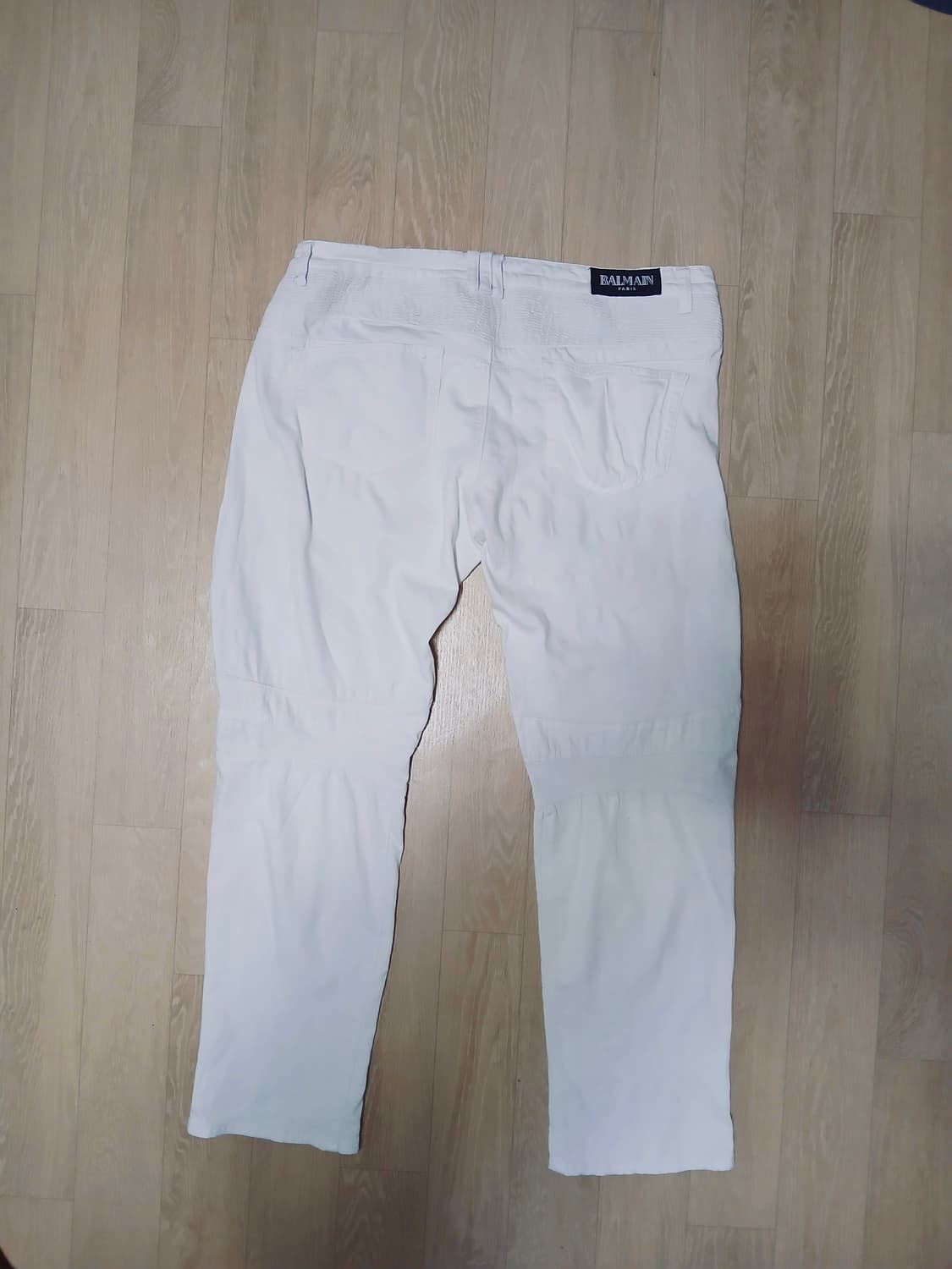 [이태리] 발망 BALMAIN 쿼드러플 지퍼 바이커 팬츠 화이트 상품이미지2