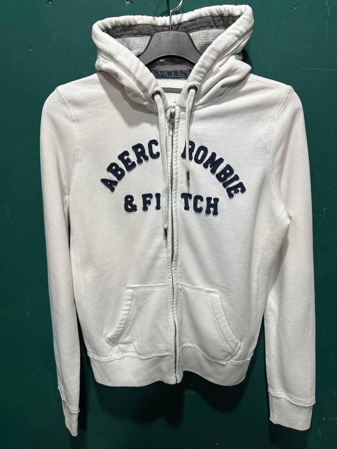 아베크롬비 화이트 후드집업 L 상품이미지1