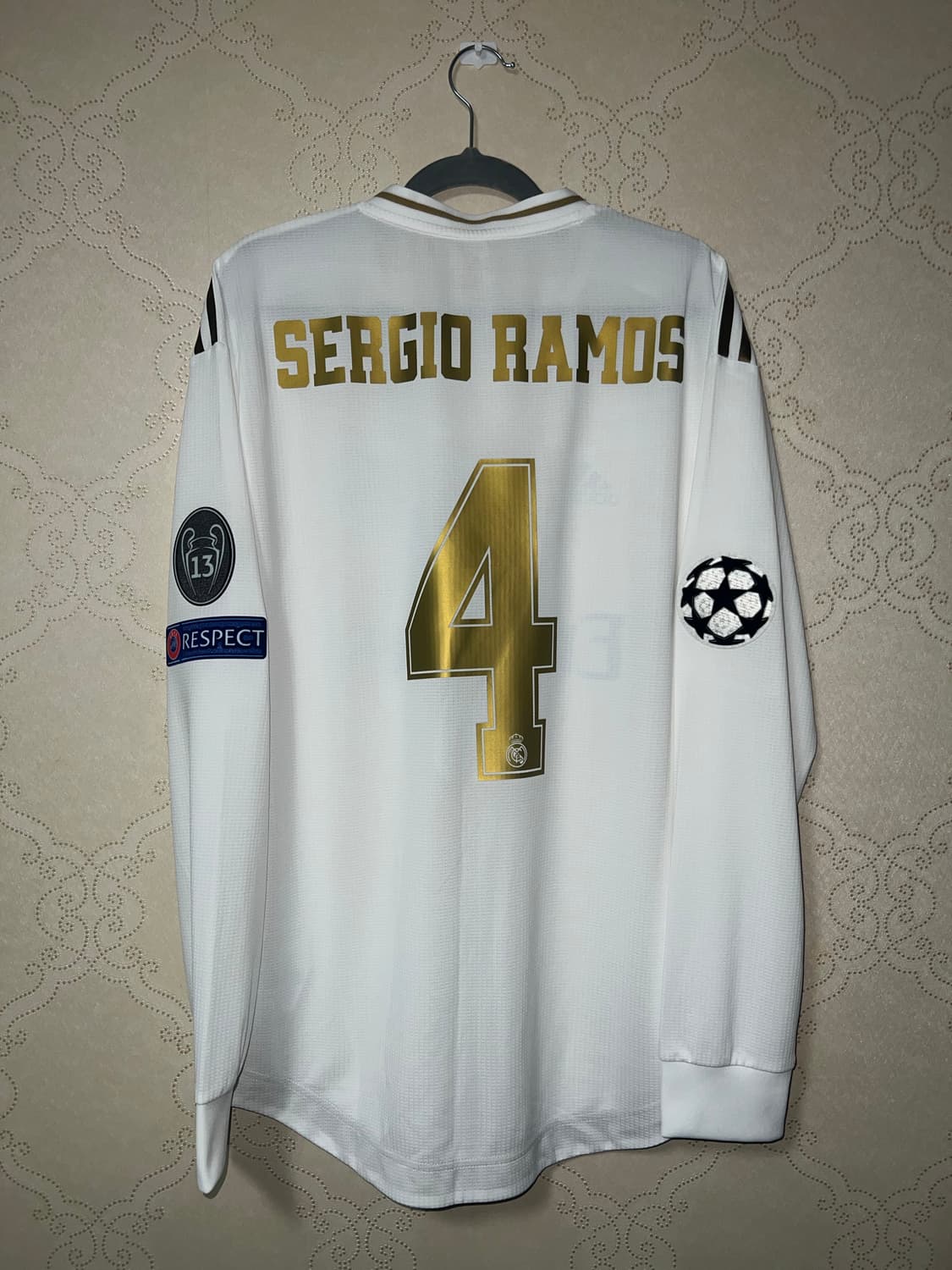 19-20 레알 마드리드 홈 어센틱 긴팔 세르히오 라모스 유니폼 상품이미지2