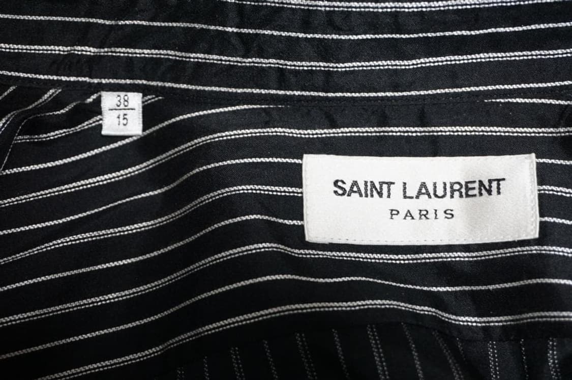 [이준호님 착용] 생로랑 22aw 실크 스트라이프 셔츠 상품이미지3