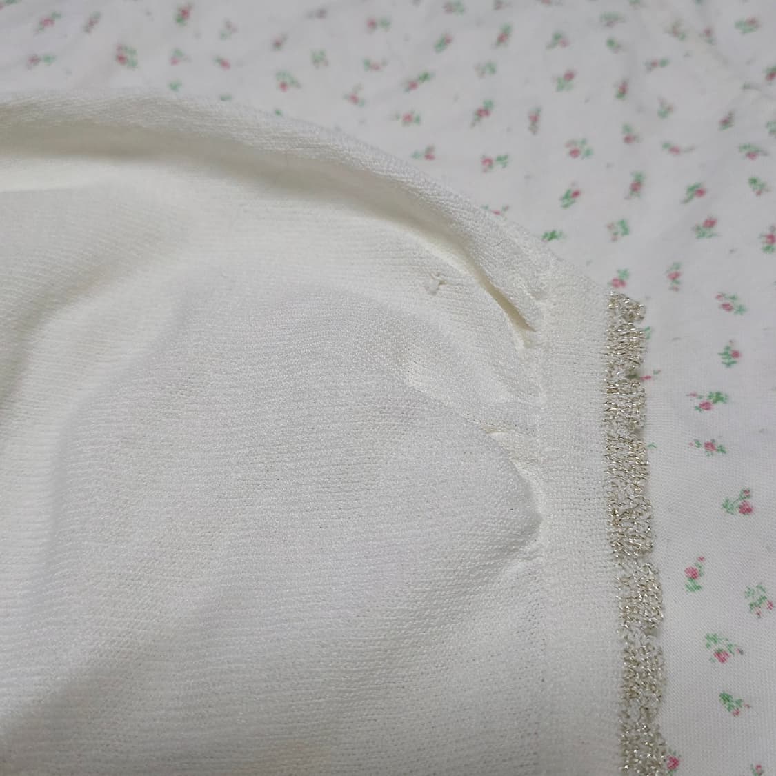 빈티지 아가일 로걀 레이스 리본 로걀탑 히메갸루 리즈리사깔 상품이미지3