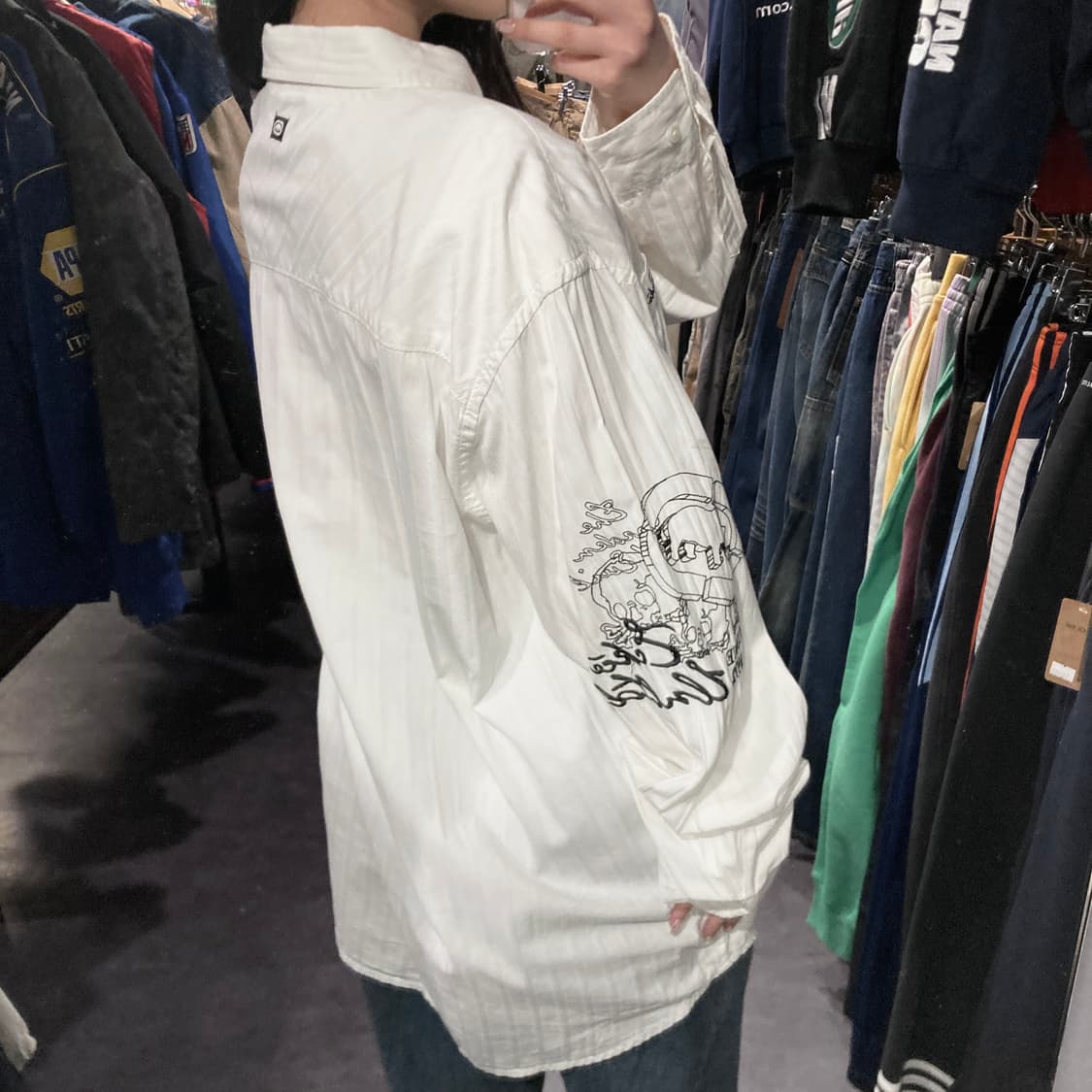 [IM] vtg 화이트 그래픽 셔츠 상품이미지7