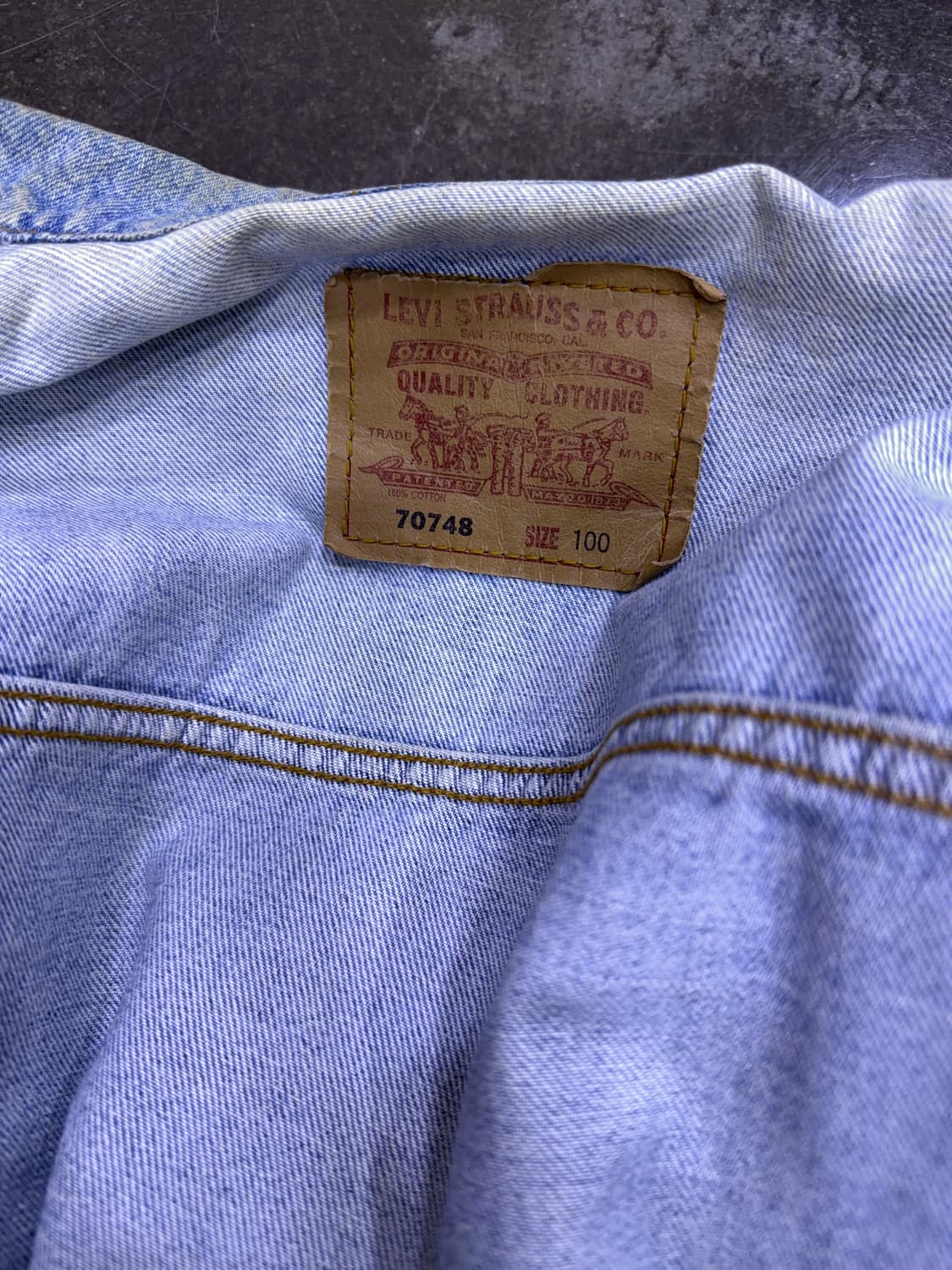 리바이스 00's 70748 빈티지 3세대 트러커 데님자켓 100 상품이미지7
