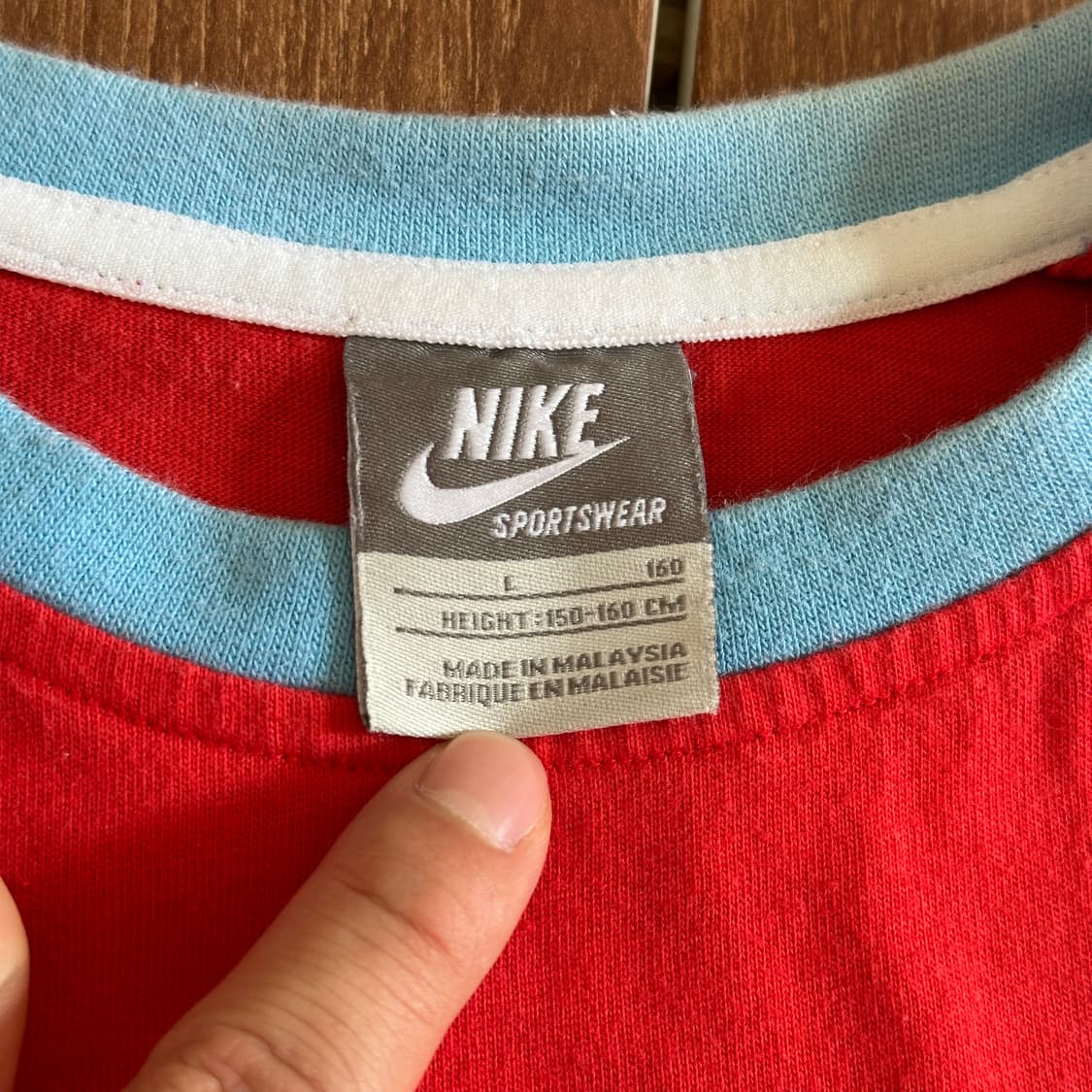 00’s Nike retro striped cotton 1/2 tee 상품이미지6