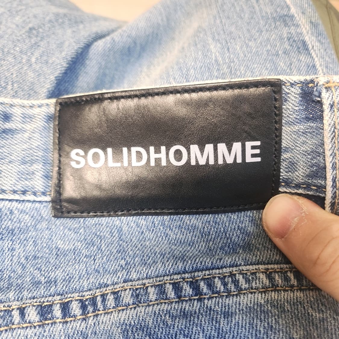 솔리드옴므 연청 청바지 50사이즈 상품이미지3