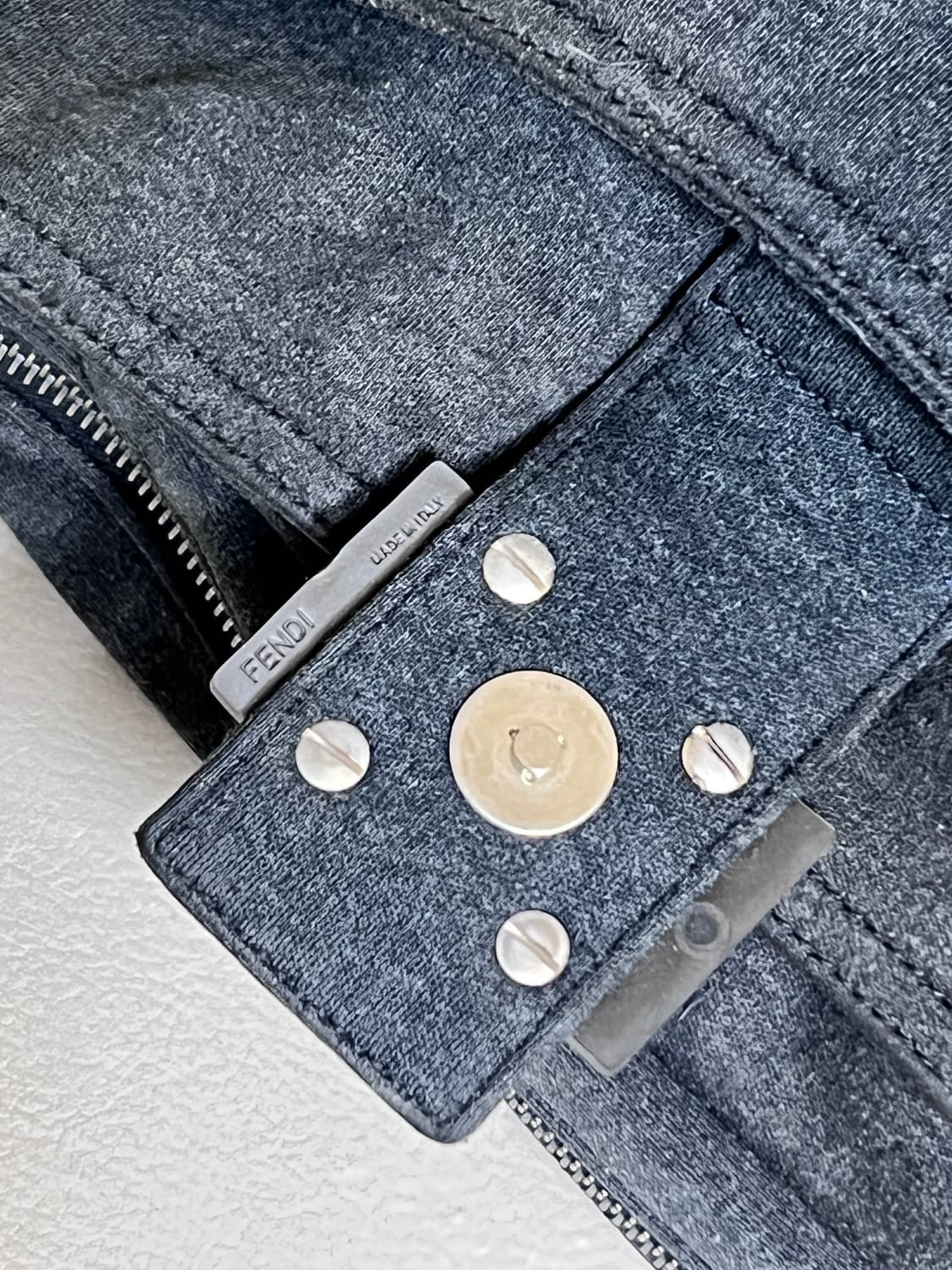 Fendi Gray Wool Mamma Baguette Shoulder 상품이미지5