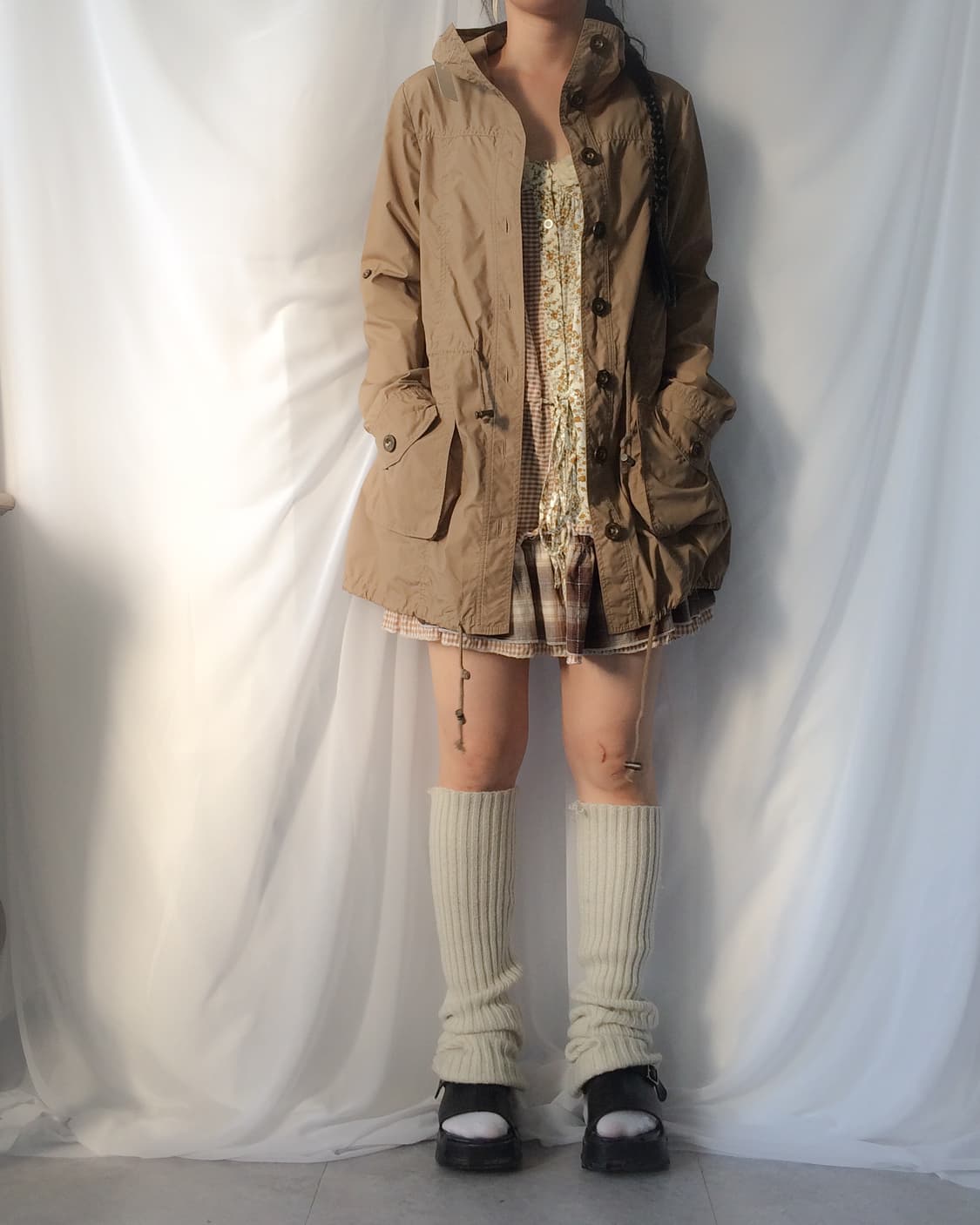 High neck hood cotton jacket 상품이미지5