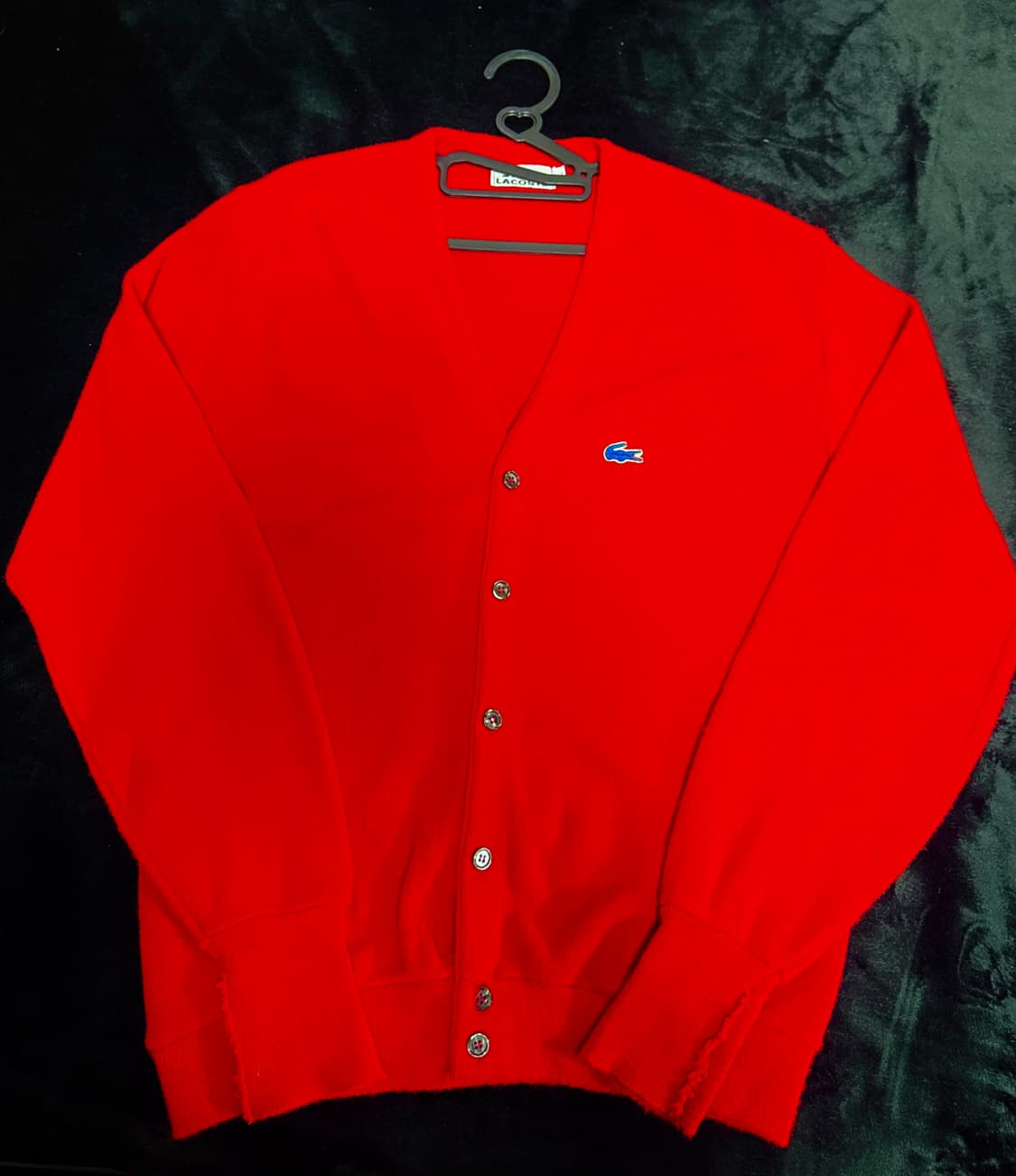 라코스테 가디건 레드 L사이즈 상품이미지1