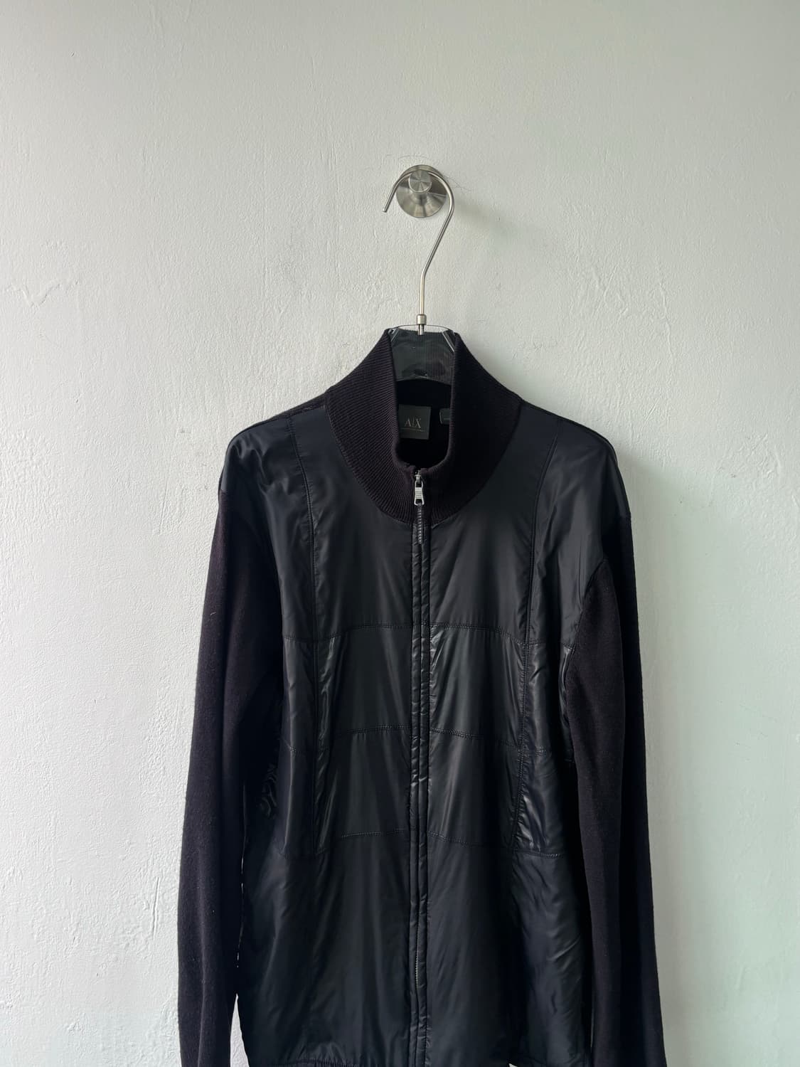 아르마니 익스체인지 나일론 하이브리드 니트 집업 상품이미지2