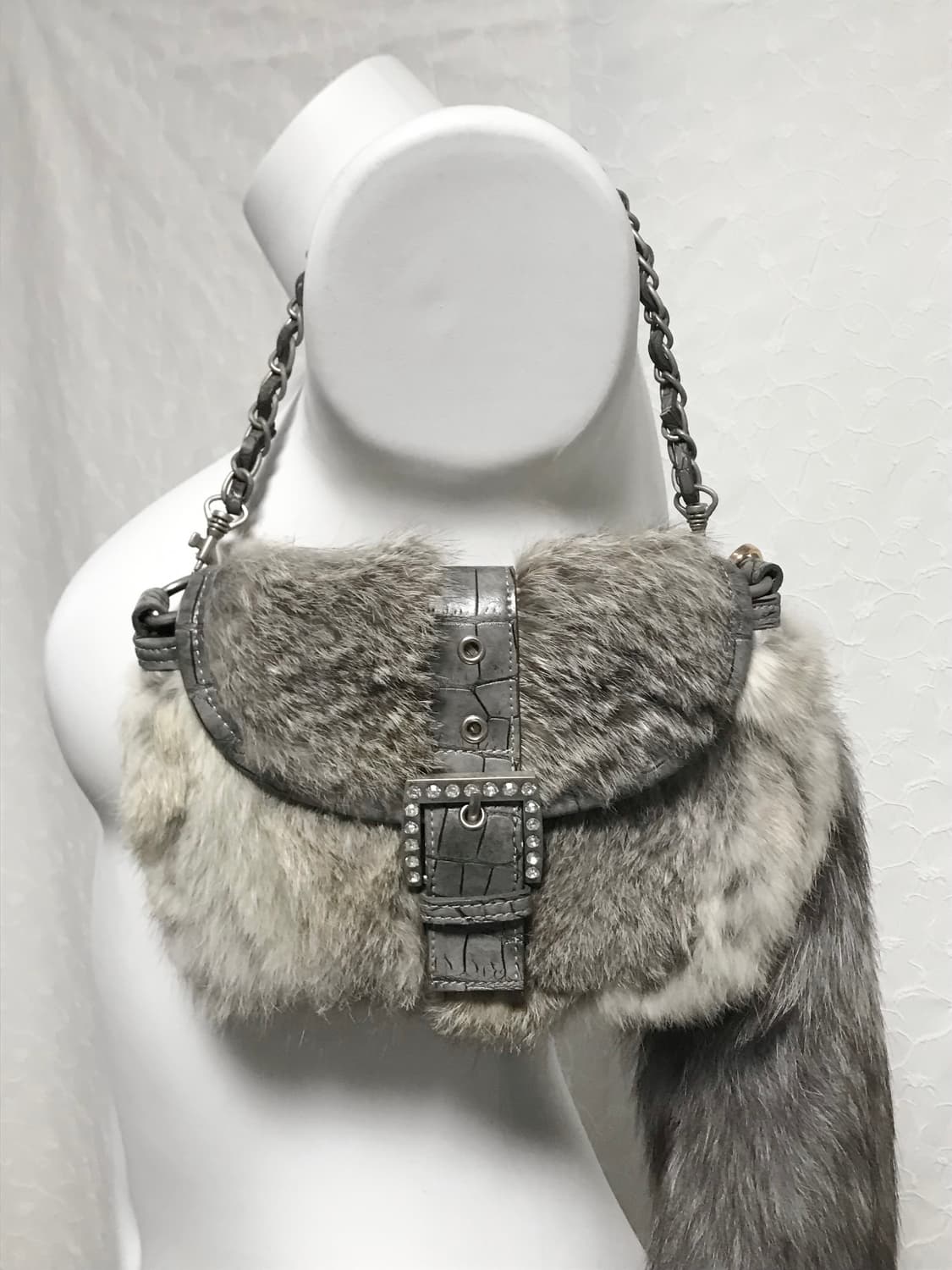 빈티지 갸루 페어리 래빗퍼 체인 숄더백 가방 상품이미지1