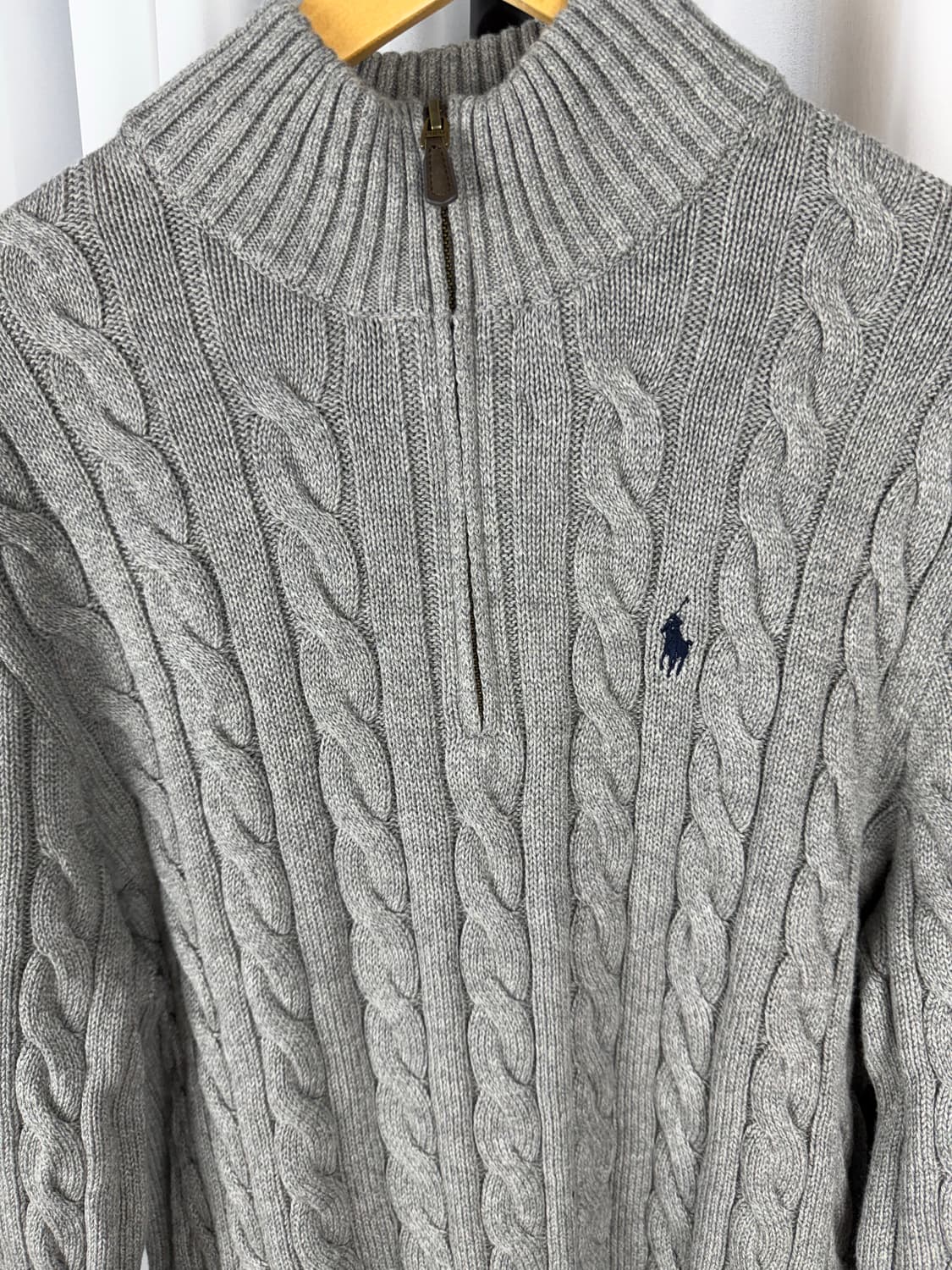 Polo 새상품]폴로 랄프로렌 하프집업 케이블니트 L 상품이미지2