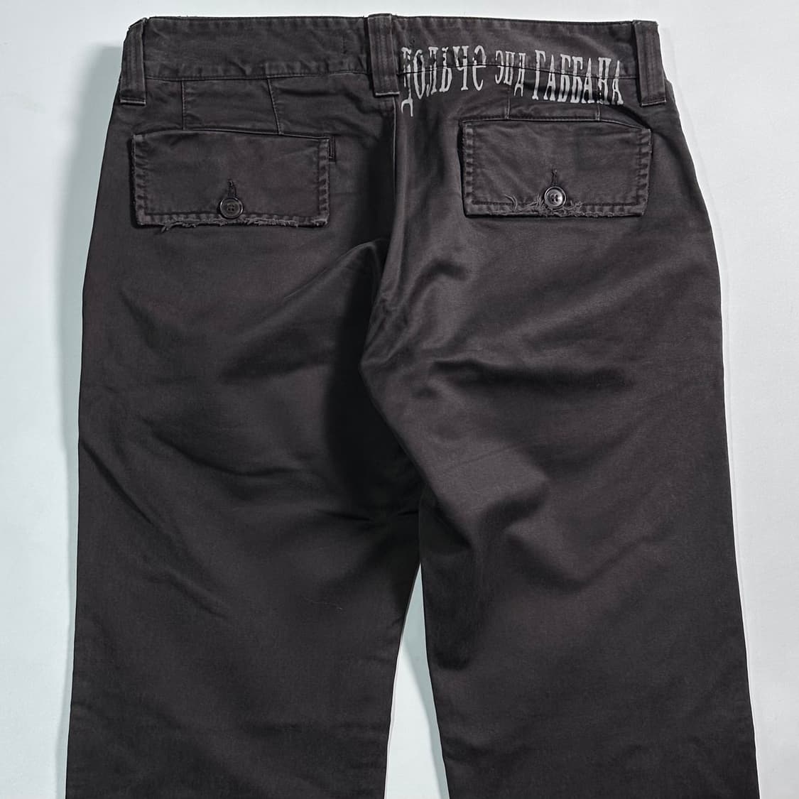 돌체 앤 가바나 다크브라운 디테일 코튼 팬츠  상품이미지5