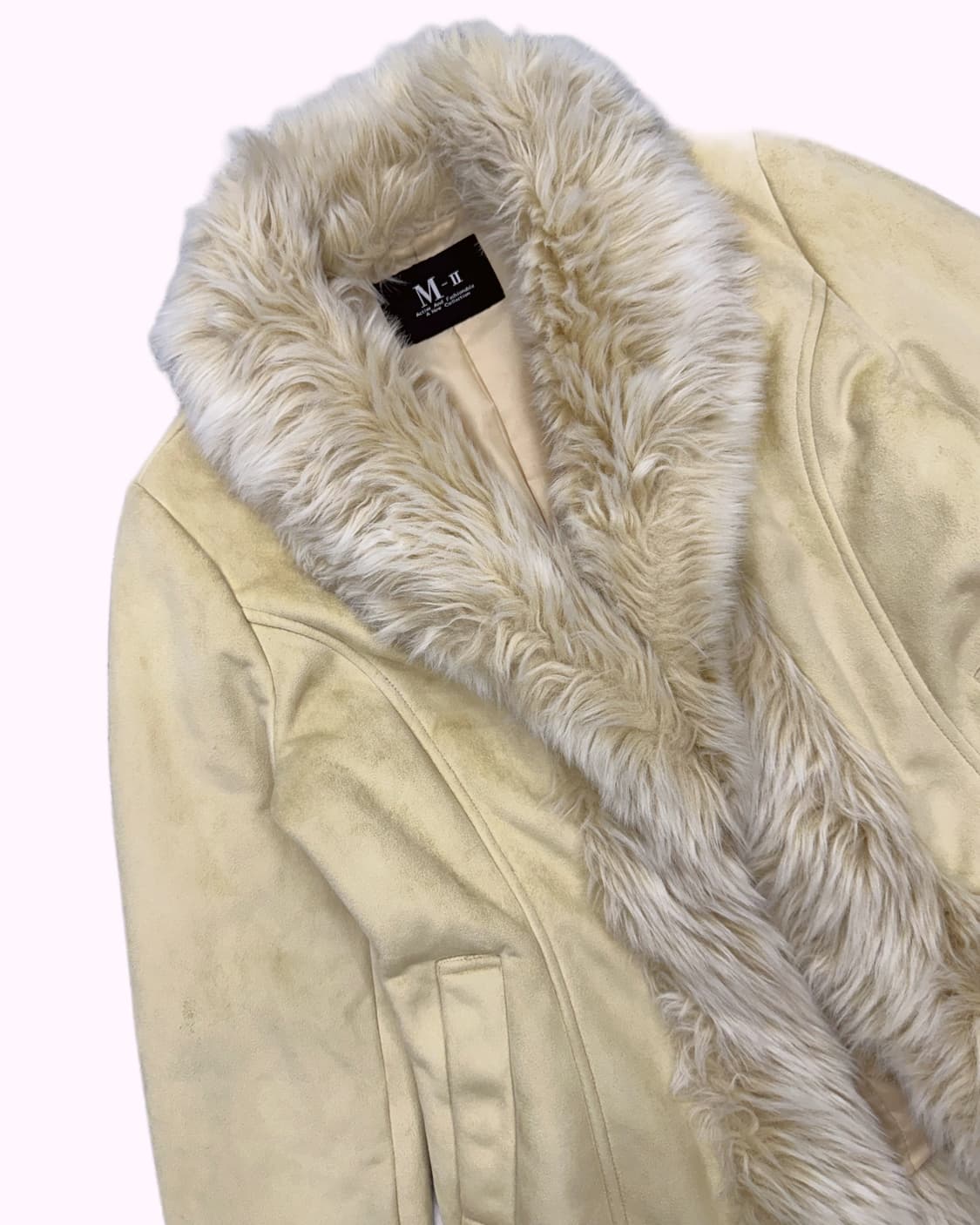 M-II beige fur shearling jacket 상품이미지3