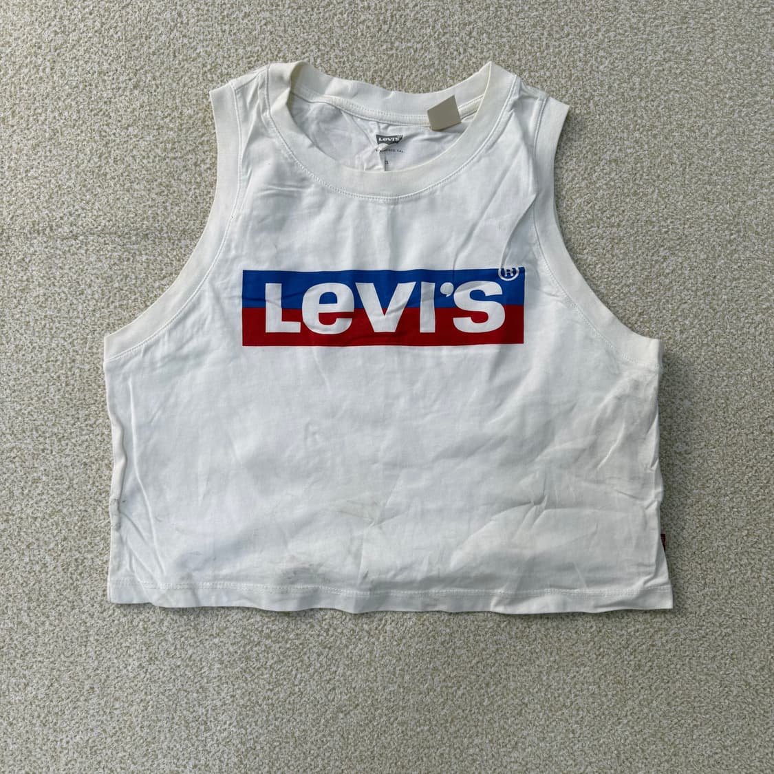 XS 리바이스 크롭 민소매 티셔츠 0204T2 상품이미지1