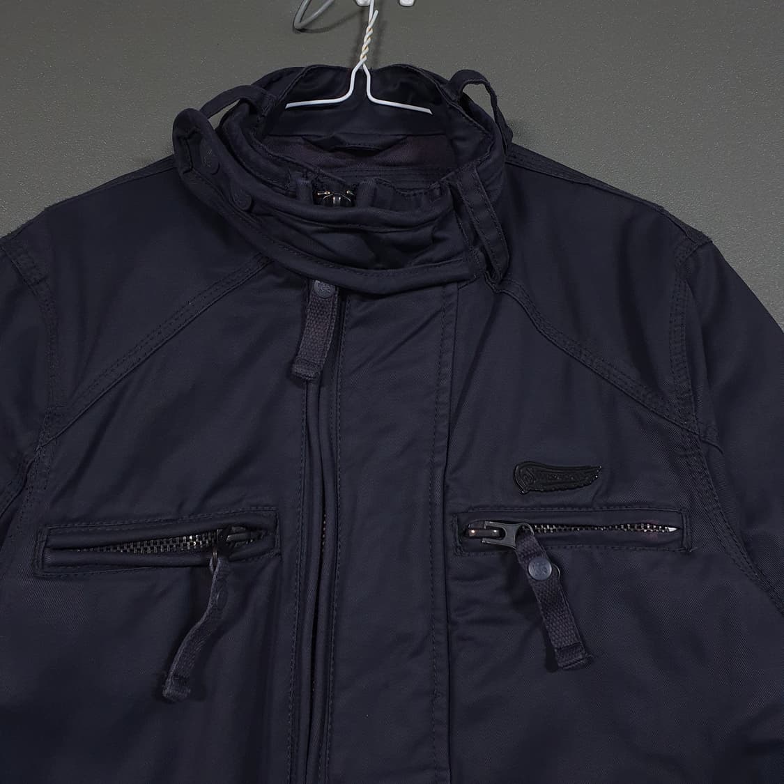 S) 슈퍼드라이 스크램블러 왁스 코튼 바이커 자켓 벨스타프 바버맛 상품이미지2