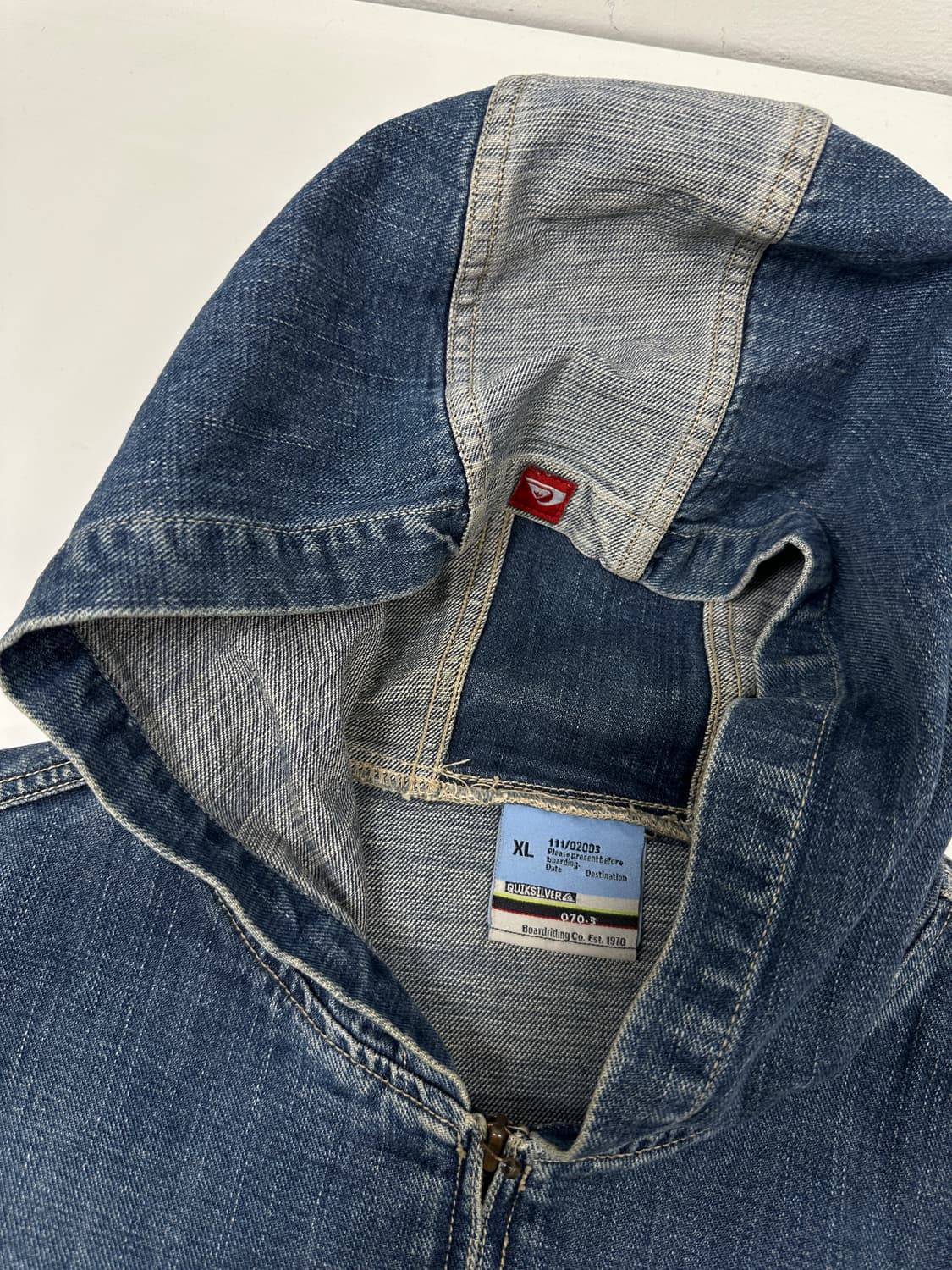 퀵실버 00‘s 후드 데님자켓 xl 상품이미지4