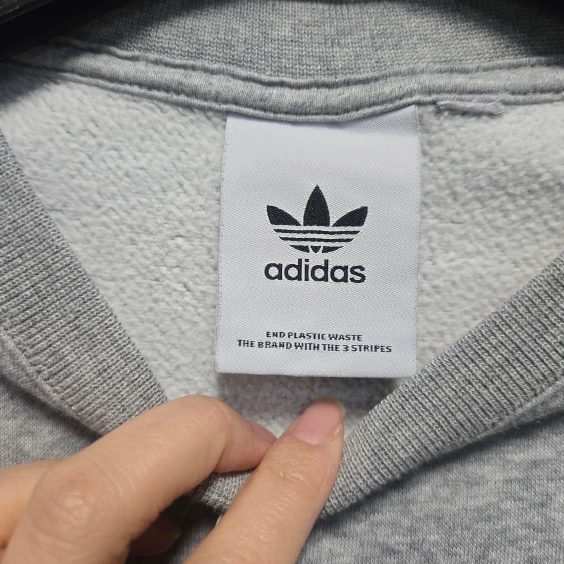 아디다스 트레포일 로고 맨투맨 그레이  상품이미지3