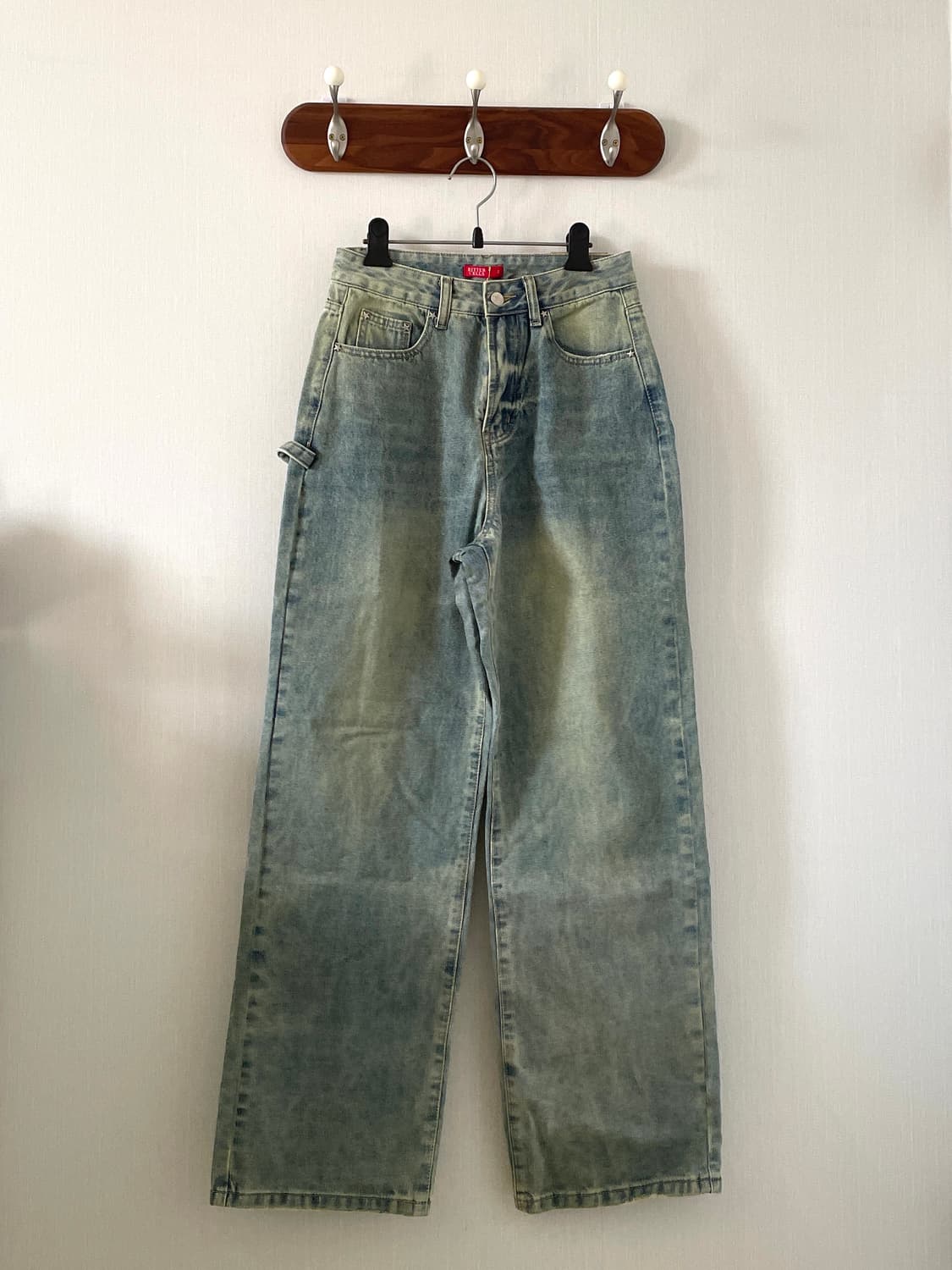 비터셀즈 하트 포켓 데미지 데님 - 빈티지 블루 상품이미지2