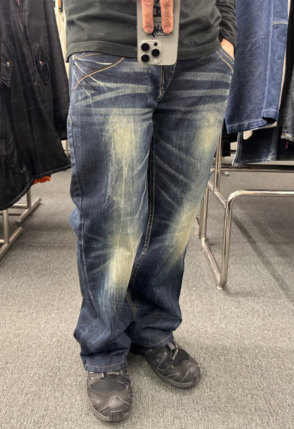 34)레드페퍼 빈티지 Y2K 포켓 자수 포인트 데님팬츠 상품이미지1