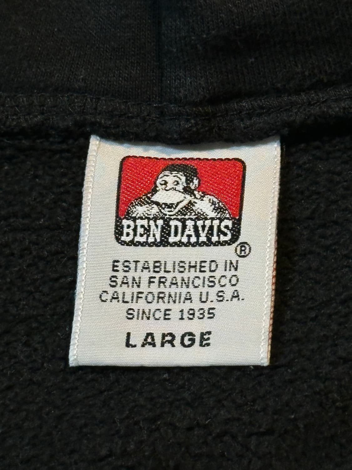 벤데이비스 BEN DAVIS 화이트라벨 헤비스웨트 후드집업 블랙 상품이미지5