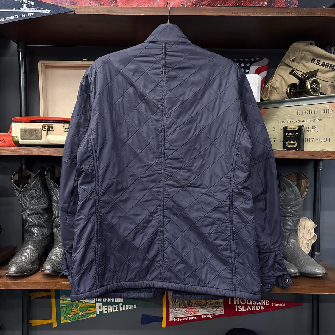 바버 인터내셔널 플리스 안감 퀼팅 모터사이클 자켓 N1149 상품이미지2