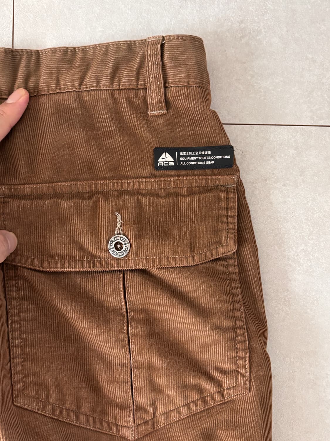 Vintage 00s Nike acg 코듀로이 브라운 팬츠 34 상품이미지9