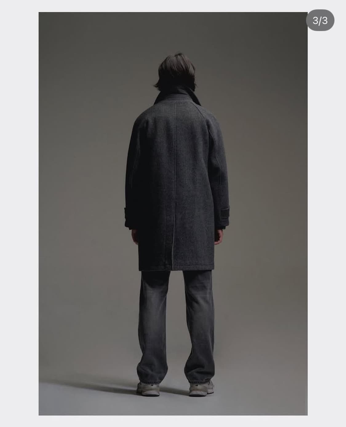 급처) 칼리코 체스터필드 코트 헤링본그레이 XL 상품이미지5