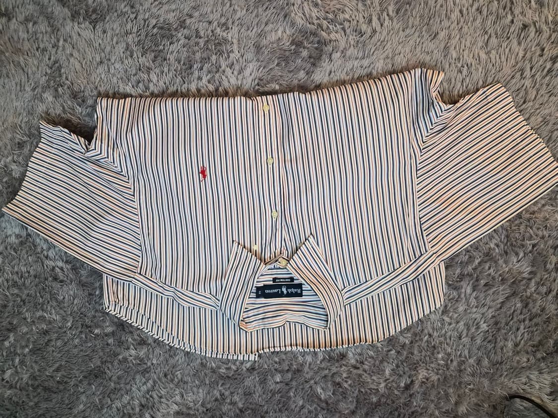 (2XL) 폴로 랄프로렌 레드 스트라이프 반팔 셔츠 상품이미지8