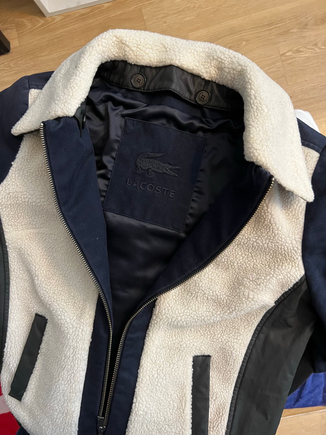 라코스테 양털 블루종 자켓 M 상품이미지2