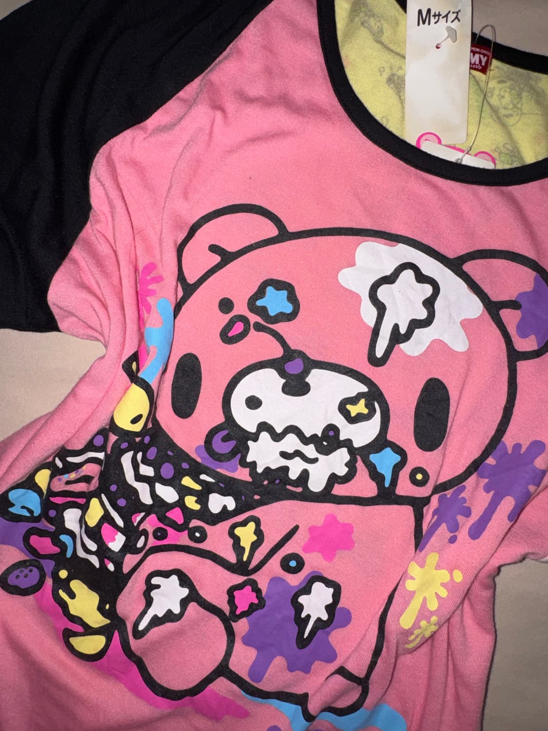 글루미베어 레글런 배색 티셔츠 빈티지 y2k 상품이미지4