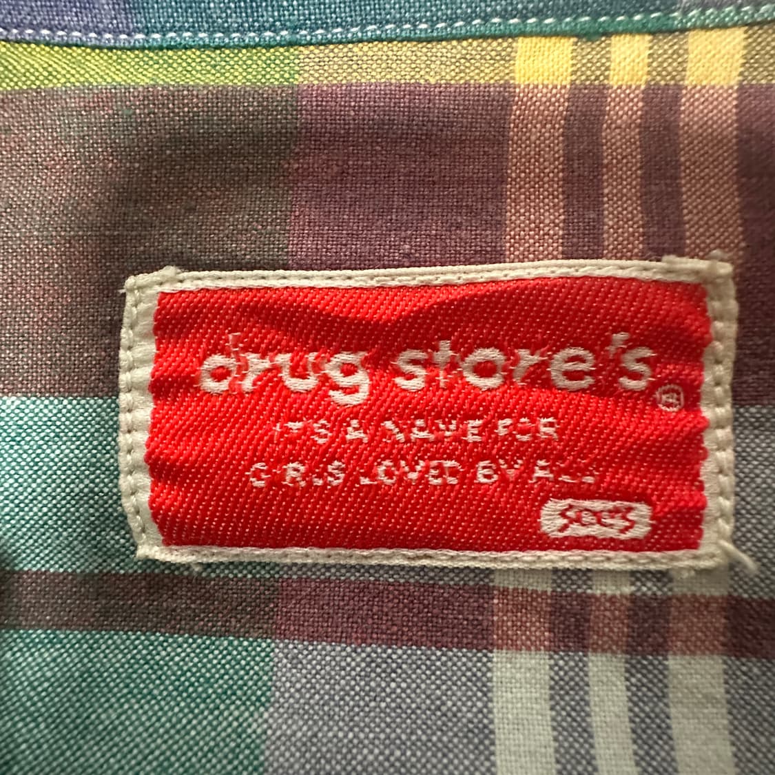 VINTAGE madras patchwork shirt 상품이미지5