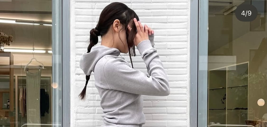 Hanifa hoodie in Grey Melange 하니파 후디 상품이미지6