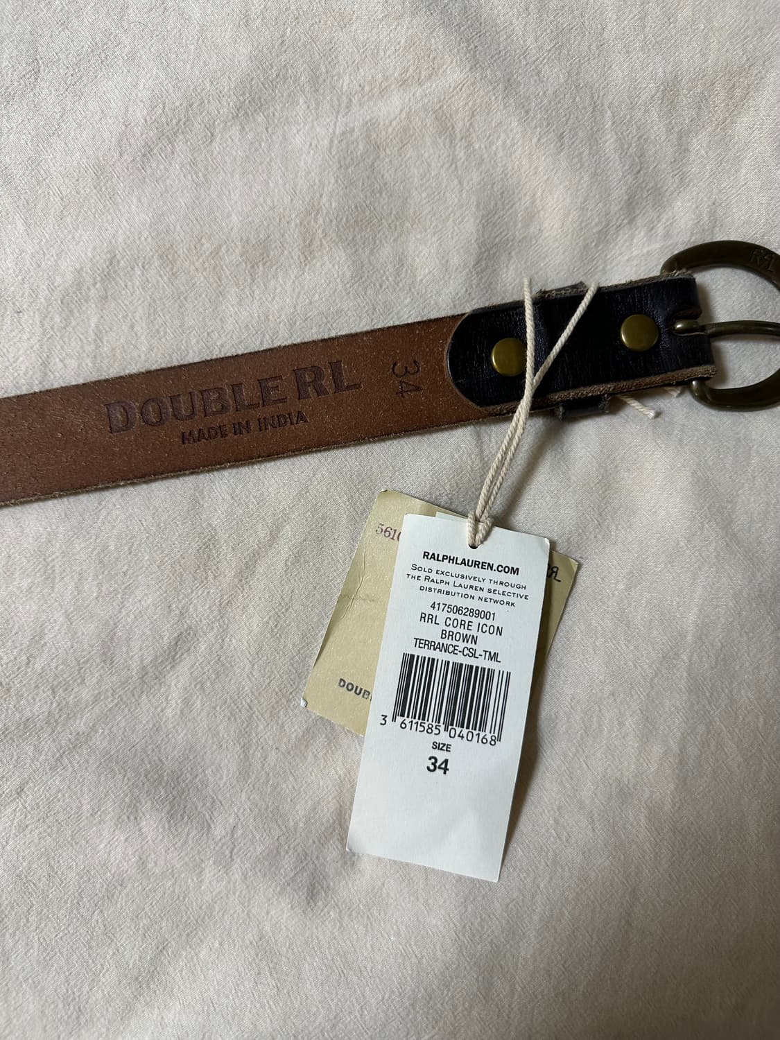 [34] RRL 더블알엘 테런스 텀블드 레더 벨트 상품이미지3