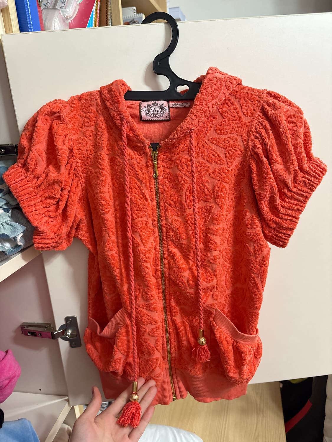 Juicy Couture 오렌지 엠보싱 후드집업 상품이미지1