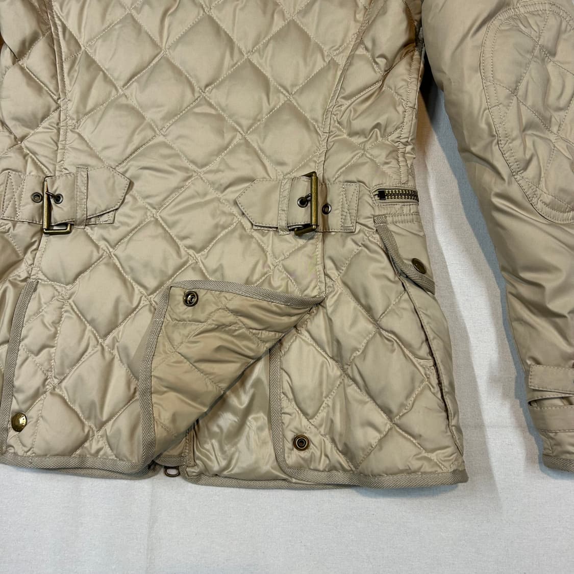 M) 랄프로렌 덕다운 오리털 퀼팅 자켓 베이지 상품이미지7