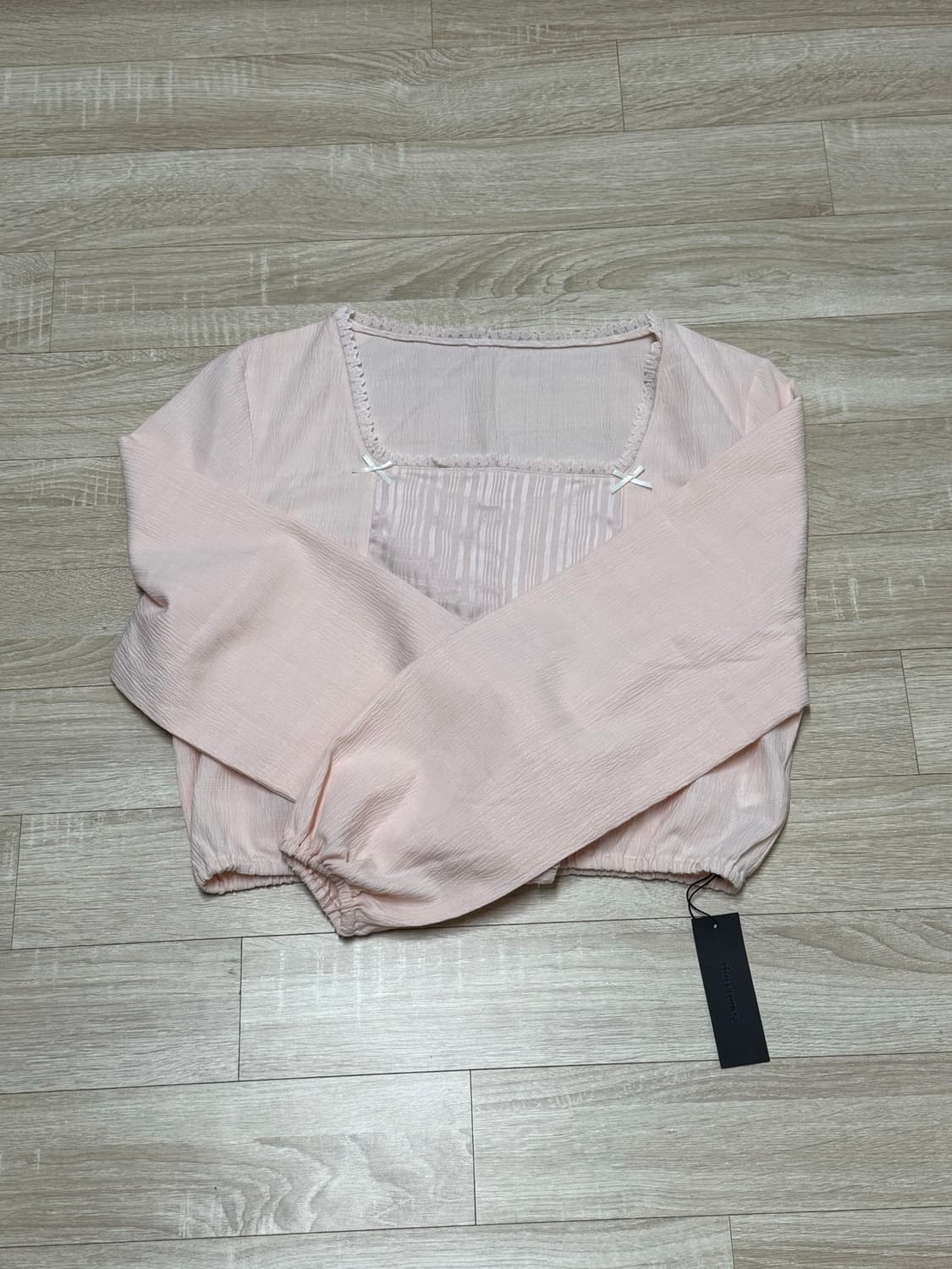 쓰리타임즈 bijou top pink s 비쥬 탑 블라우스 상품이미지2