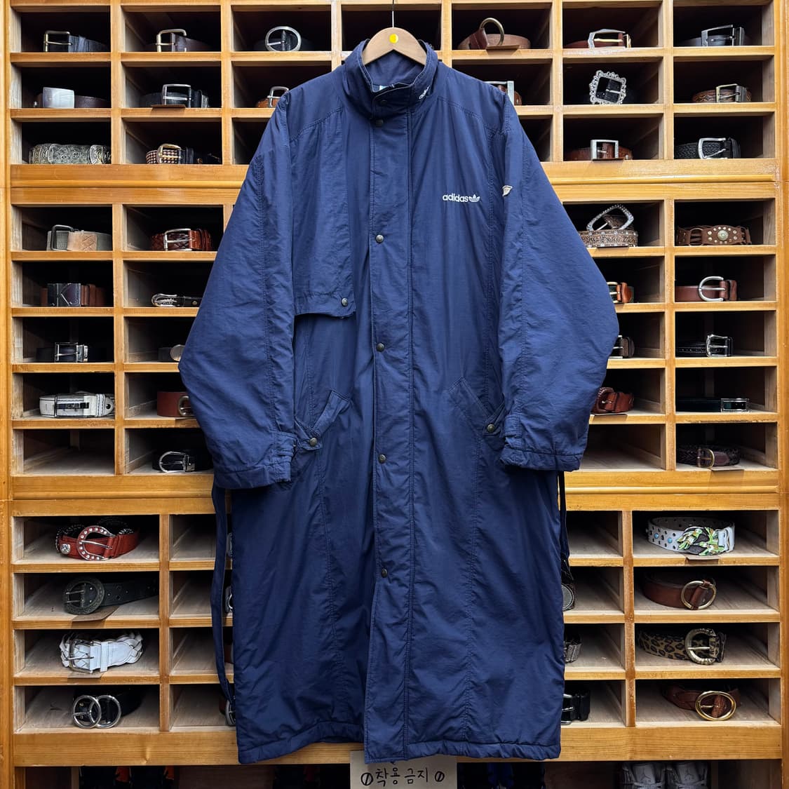 80s 아디다스 네이비 트렌치 코트 파카 (XL)   상품이미지1