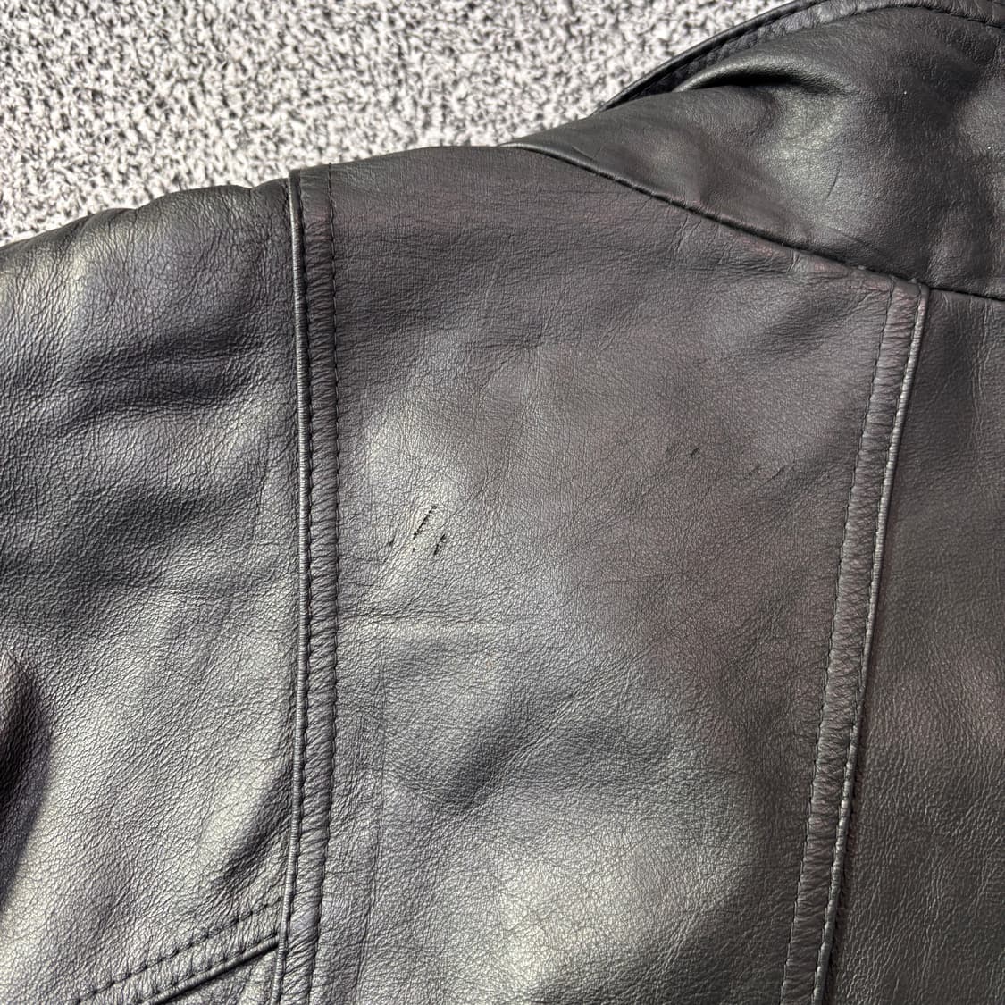H.B leather 90s 소가죽 봄버 자켓 (XL) 상품이미지7