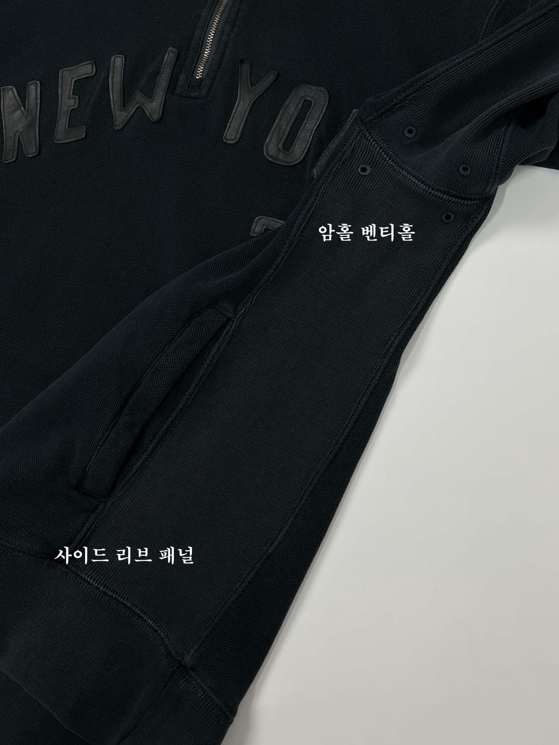 폴로 랄프로렌 뉴욕 레더 블랙 피그먼트 풀오버 스웻셔츠 맨투맨 상품이미지6