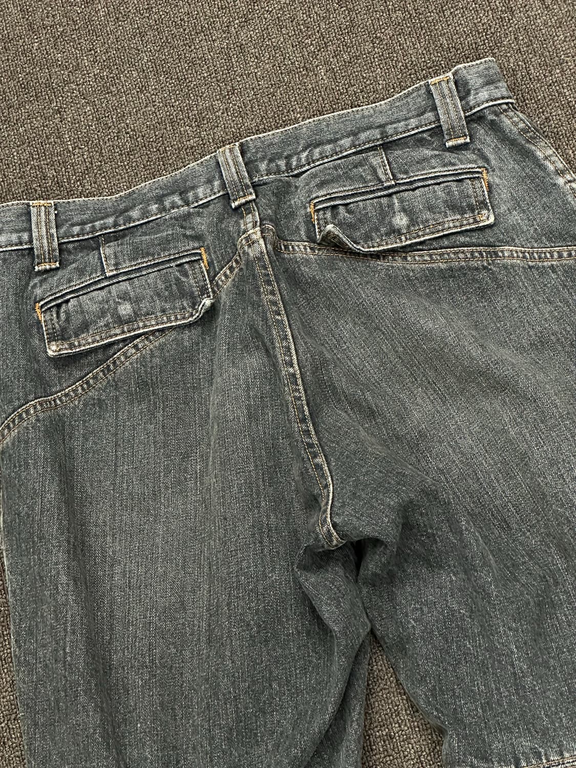 XL)Japanese vintage 흑청 와이드 데님팬츠 상품이미지5