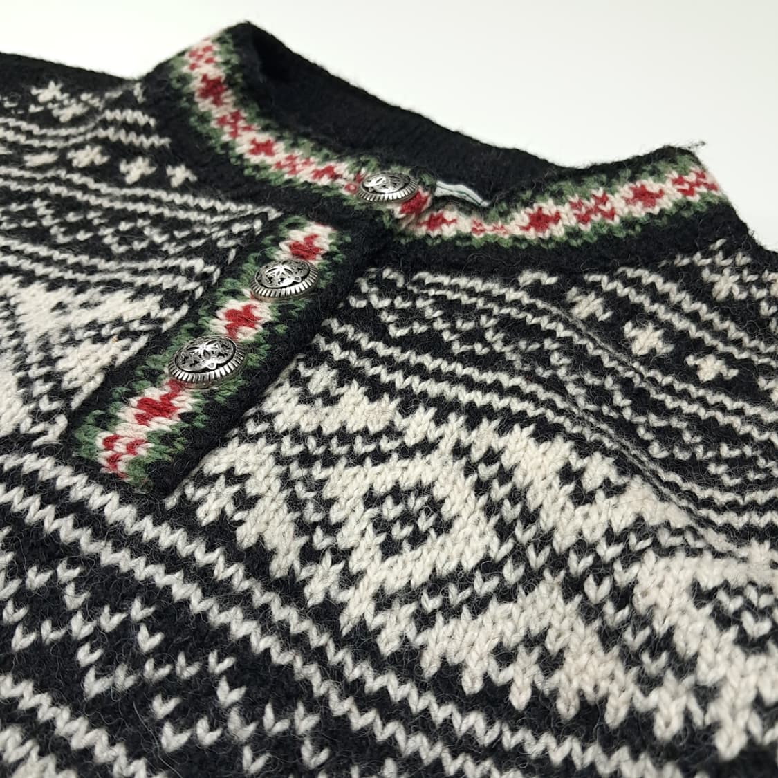 CL147 L 엘엘빈 미국판 페어아일 헨리넥 울 니트 상품이미지4