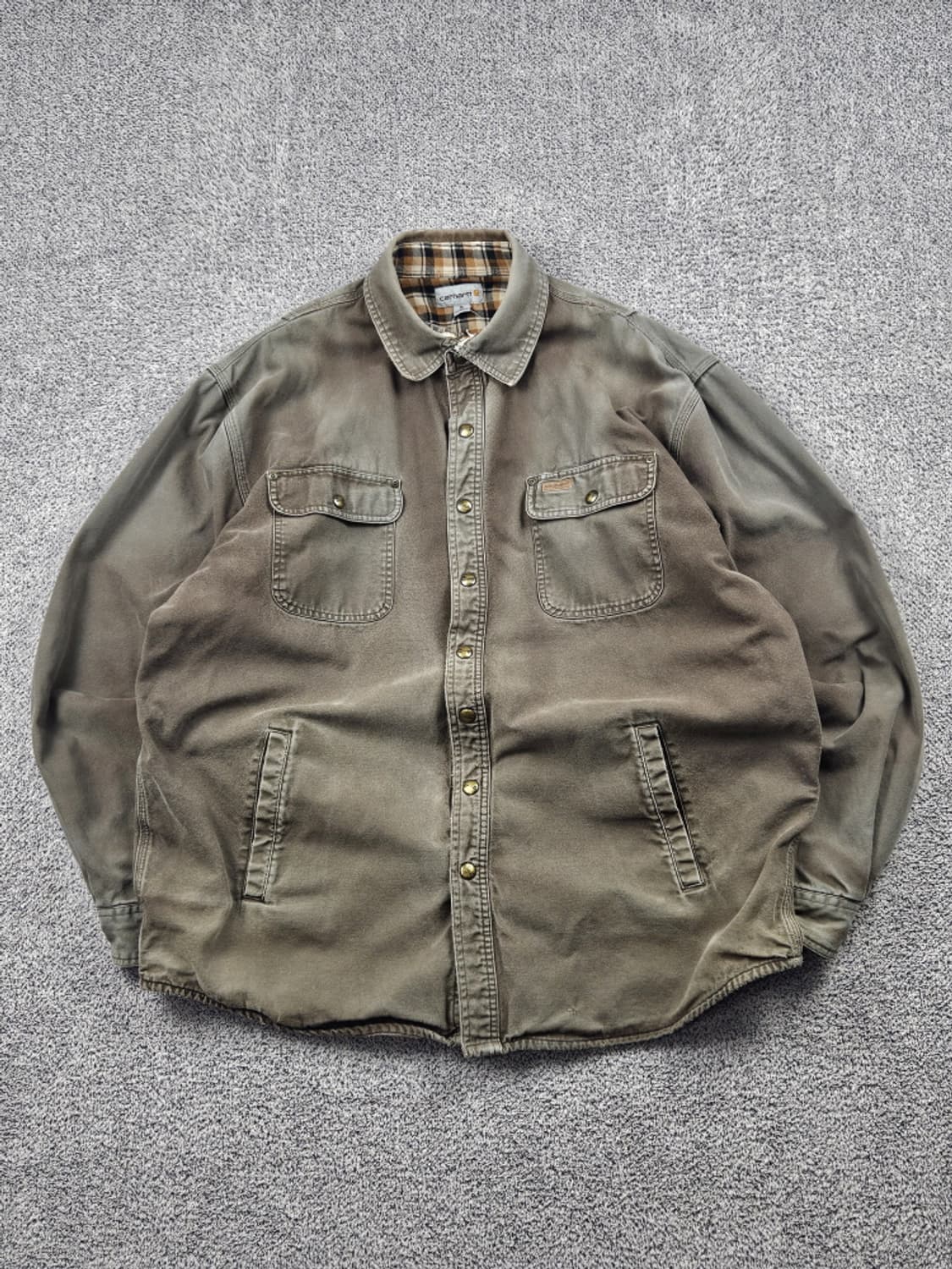 칼하트 덕 캔버스 플란넬 버튼업 워크 셔츠 ( XL ) / 10340 상품이미지1