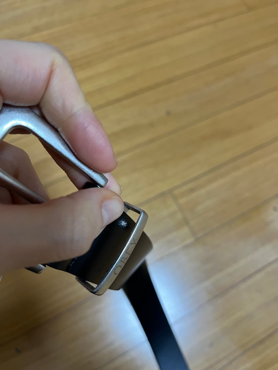 오베이 가죽 벨트 s/m 블랙 상품이미지3