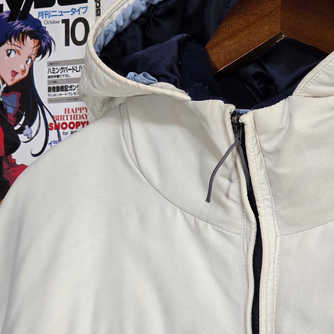 후부 아이보리 올드스쿨 다운 패딩 점퍼 상품이미지3